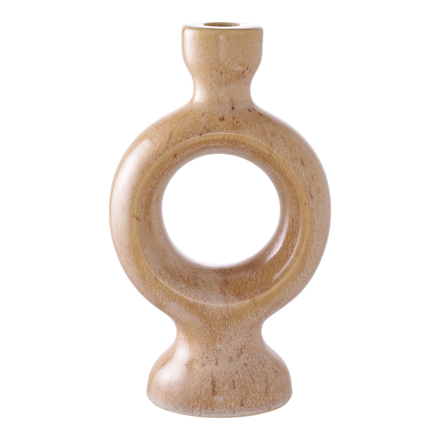 Lysestage - Lysestage, Keramik, Brun 13,5X8,8X23,4 Cm ⎮ 5713917034536 ⎮ 4561191