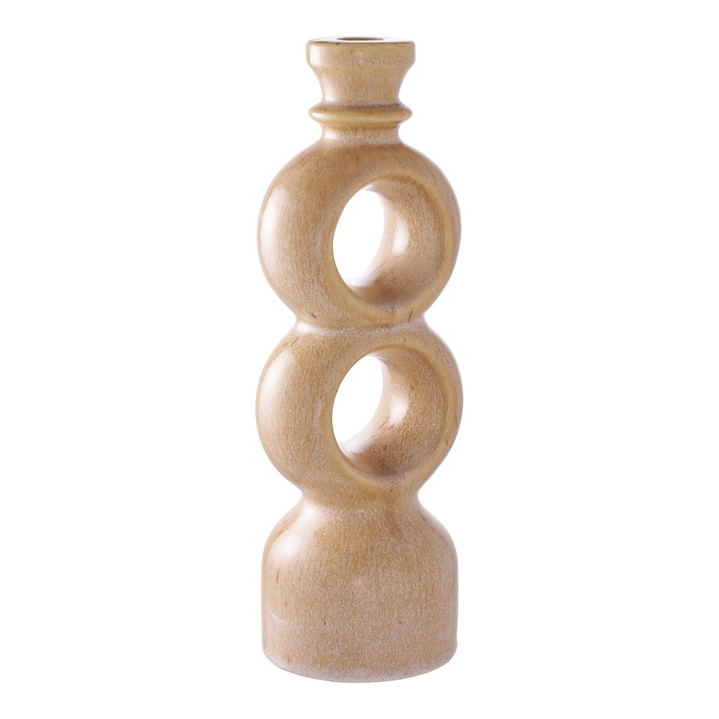 Lysestage - Lysestage, Keramik, Brun 10,7X9,5X30,5 Cm ⎮ 5713917034543 ⎮ 4561192