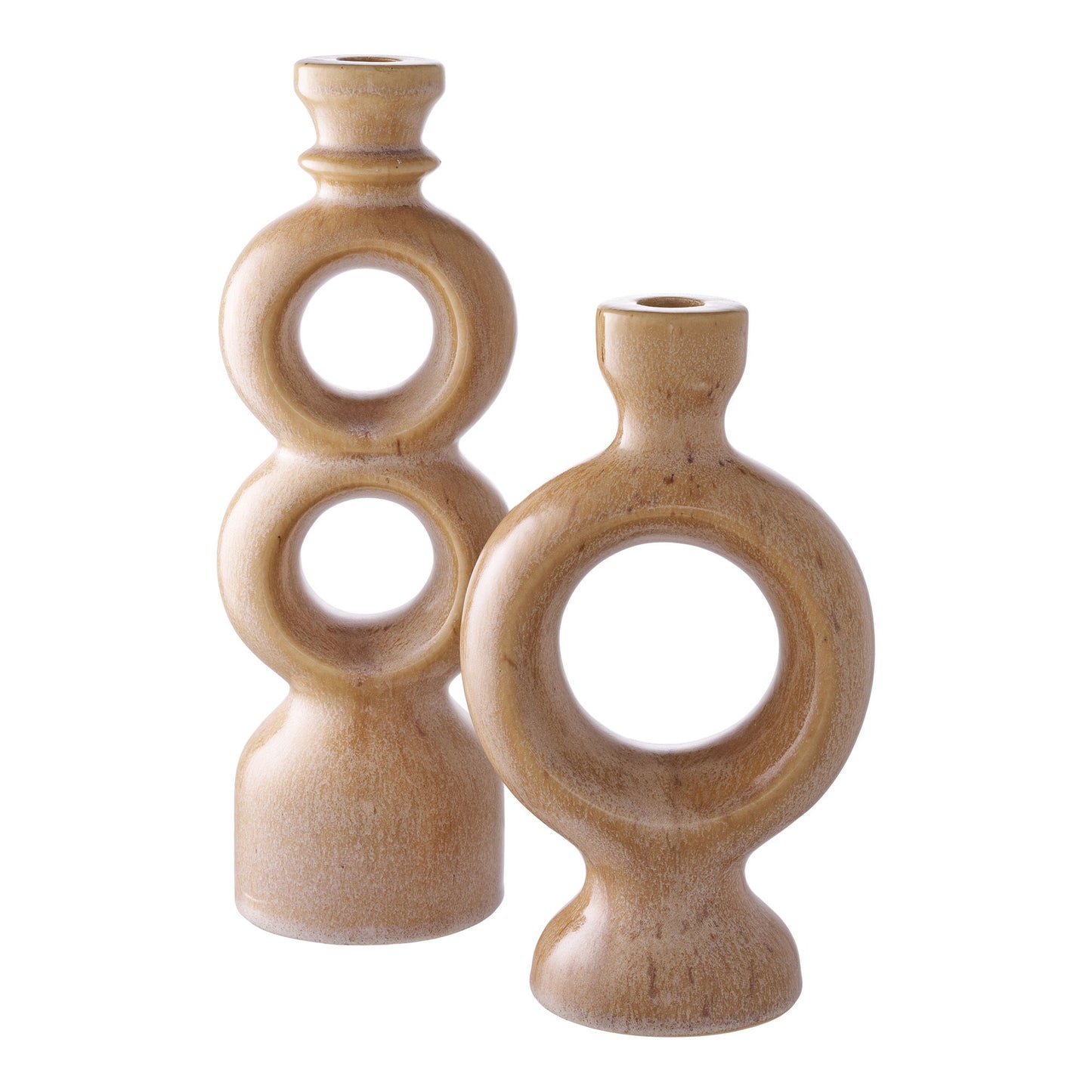 Lysestage - Lysestage, Keramik, Brun 10,7X9,5X30,5 Cm ⎮ 5713917034543 ⎮ 4561192