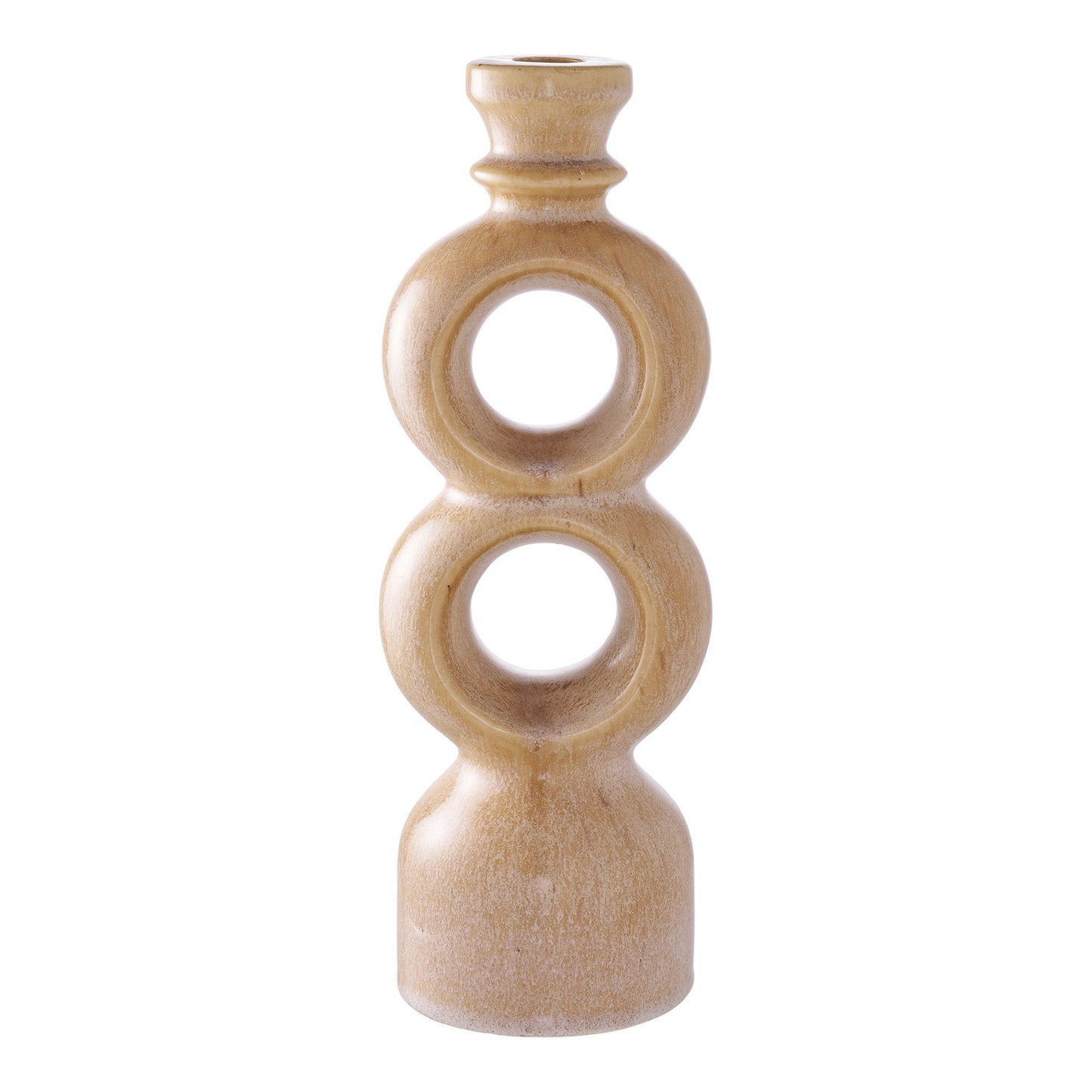 Lysestage - Lysestage, Keramik, Brun 10,7X9,5X30,5 Cm ⎮ 5713917034543 ⎮ 4561192