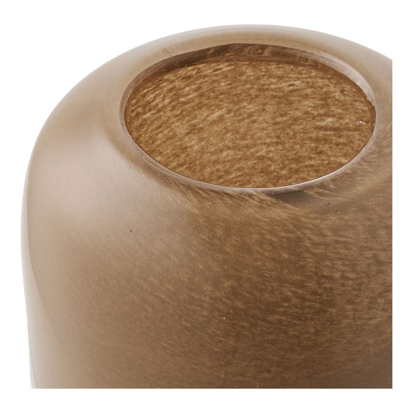 Lysestage - Lysestage, Mundblæst Glas, Brun Ø8X7,5 Cm ⎮ 5713917035953 ⎮ 4561201
