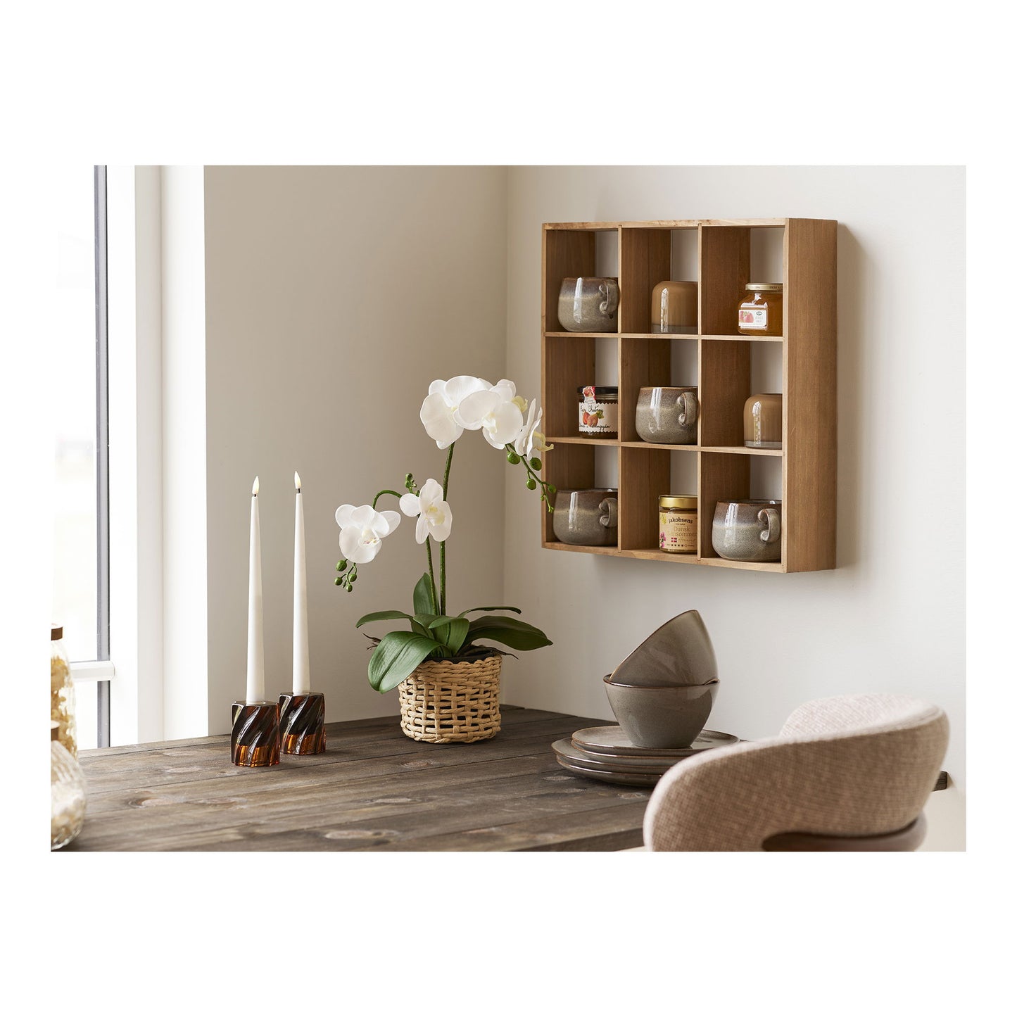 Lysestage - Lysestage, Glas, Smoked Brun Sæt Af 2 ⎮ 5713917035960 ⎮ 4561202