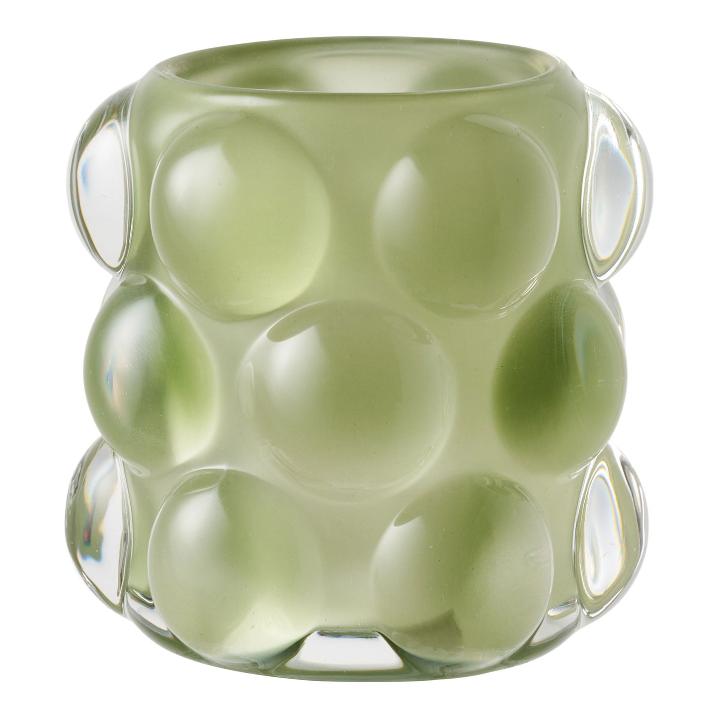 Lysestage - Lysestage, Glas, Beige/Grøn Sæt Af 2 ⎮ 5713917035977 ⎮ 4561203