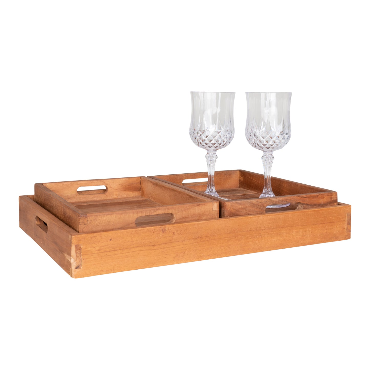 Faro Bakke, Sæt Af 3 - Bakke, Teak, Natur Sæt Af 3 ⎮ 5713917006267 ⎮ 4601020