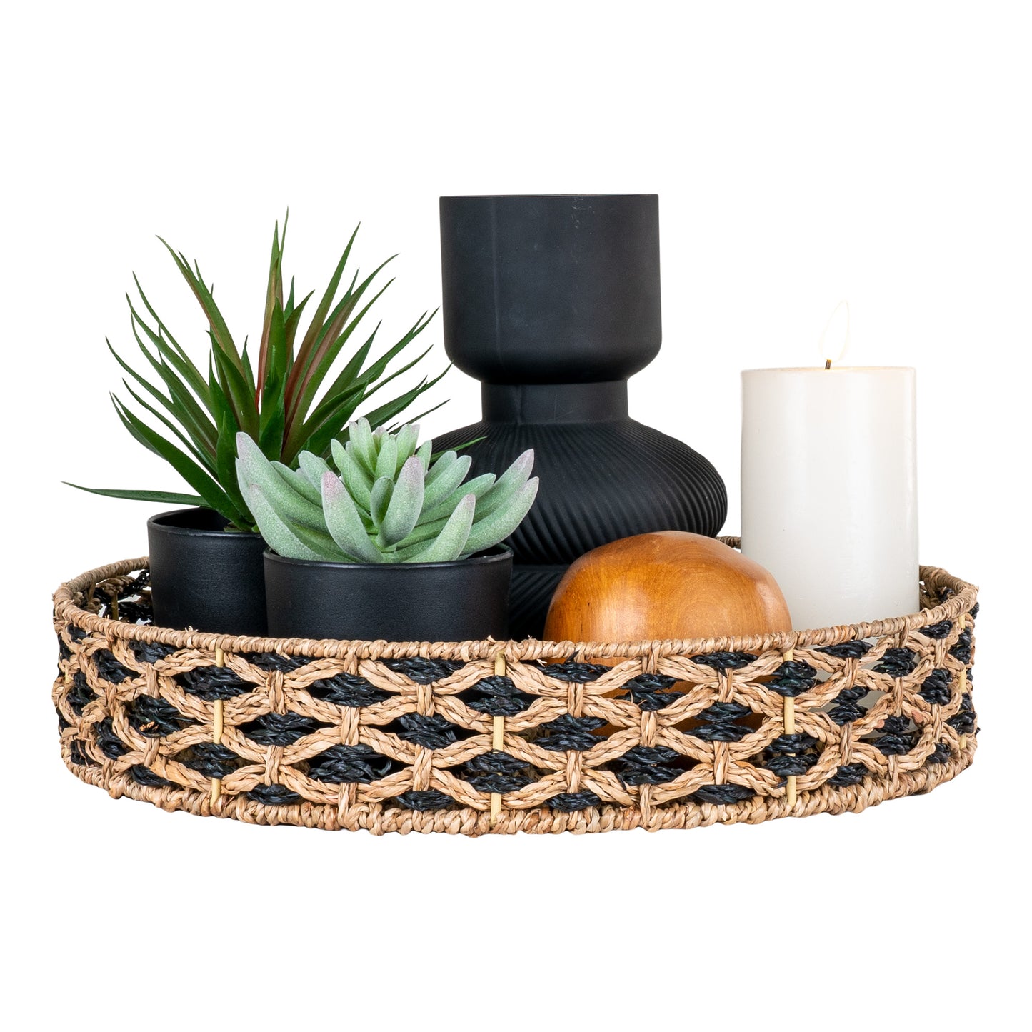 Nerja Bakke - Bakke, Søgræs, Sort/Natur Ø38 Cm ⎮ 5713917022434 ⎮ 4601035
