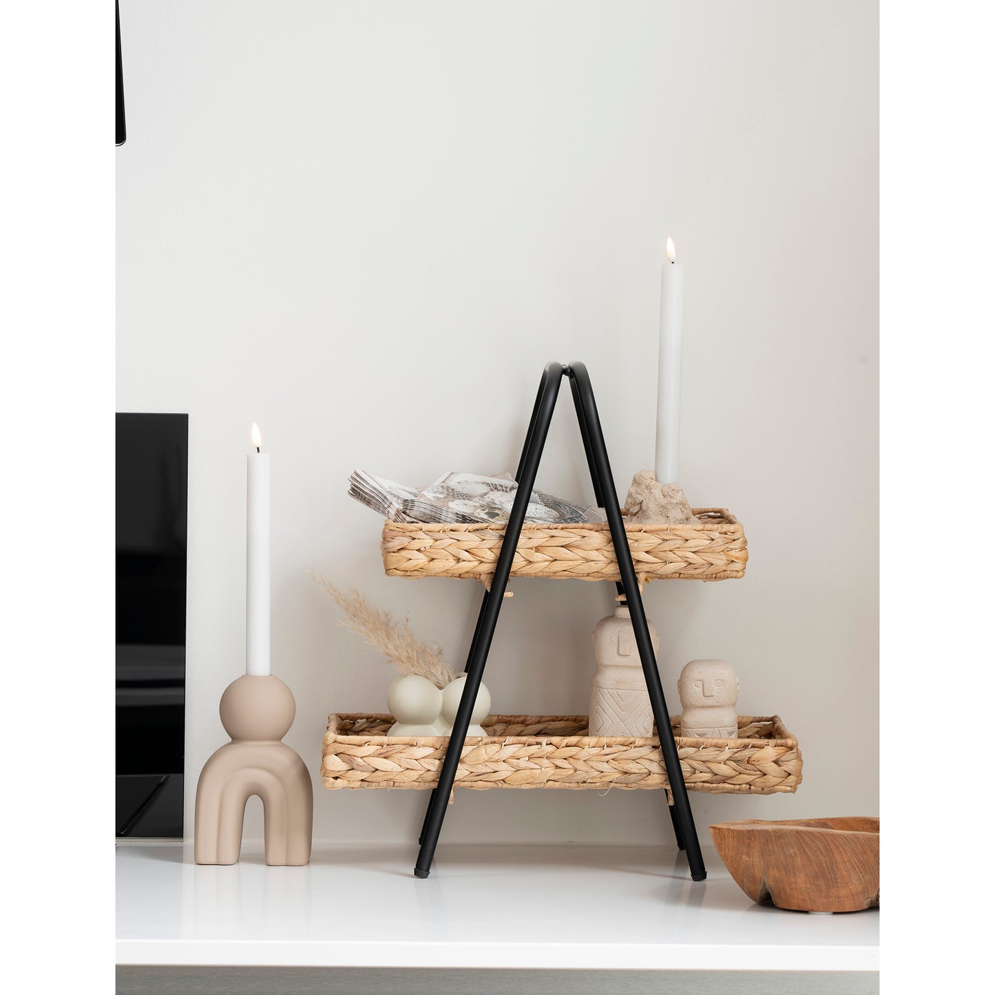 Alfaro Bakke - Bakke, Vandhyacint/Metal, Sort/Natur 42X23X43,5 Cm ⎮ 5713917022502 ⎮ 4601036