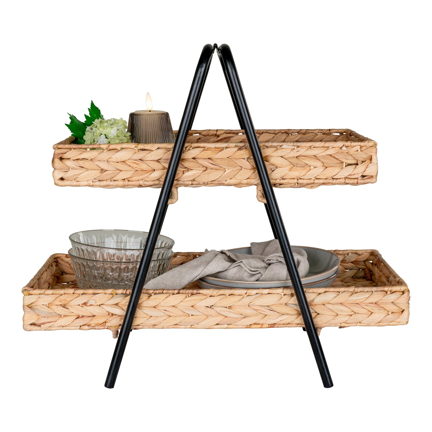 Alfaro Bakke - Bakke, Vandhyacint/Metal, Sort/Natur 42X23X43,5 Cm ⎮ 5713917022502 ⎮ 4601036