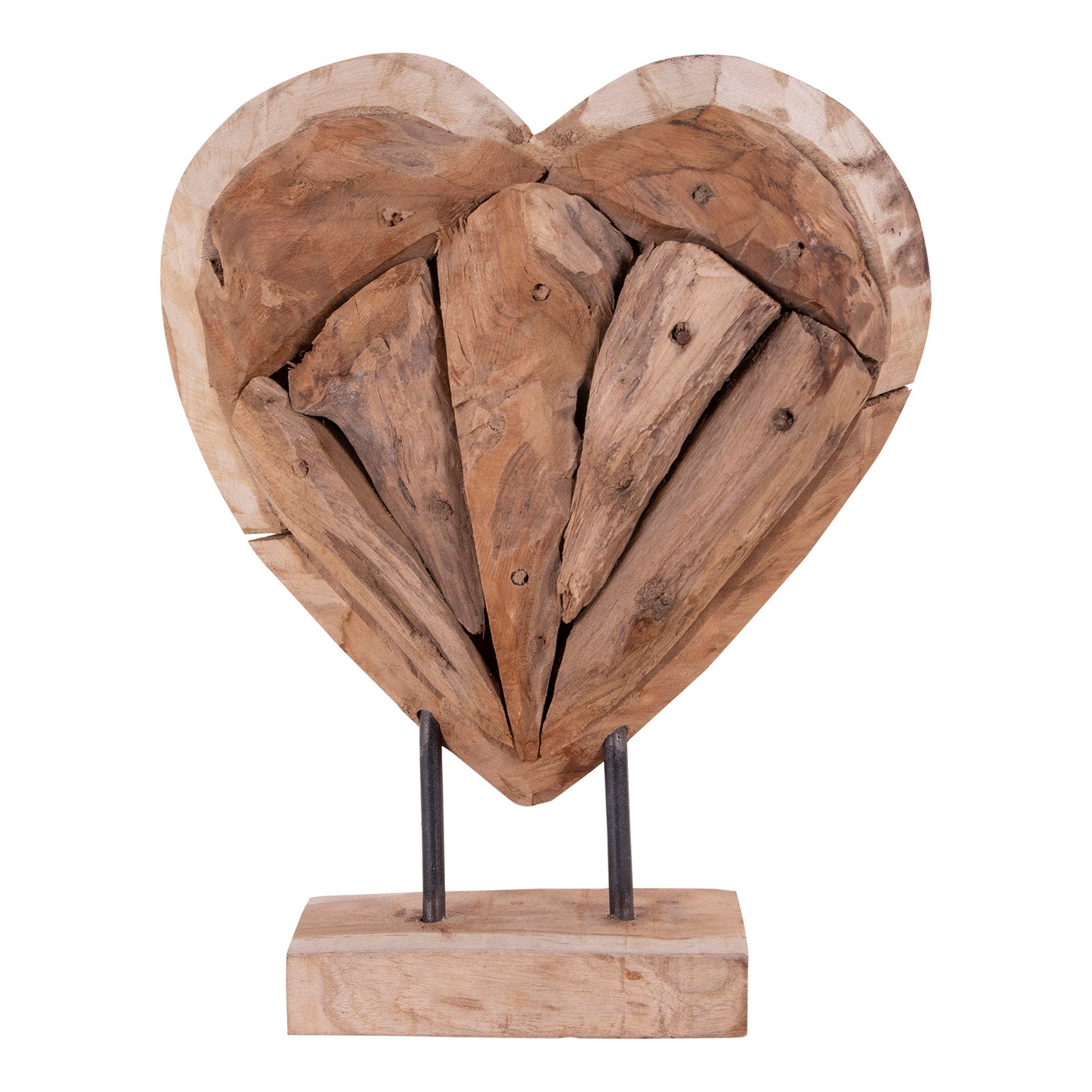 Almada Hjerte - Dekorationshjerte, Teak, Natur H:30 Cm ⎮ 5713917004607 ⎮ 5291500