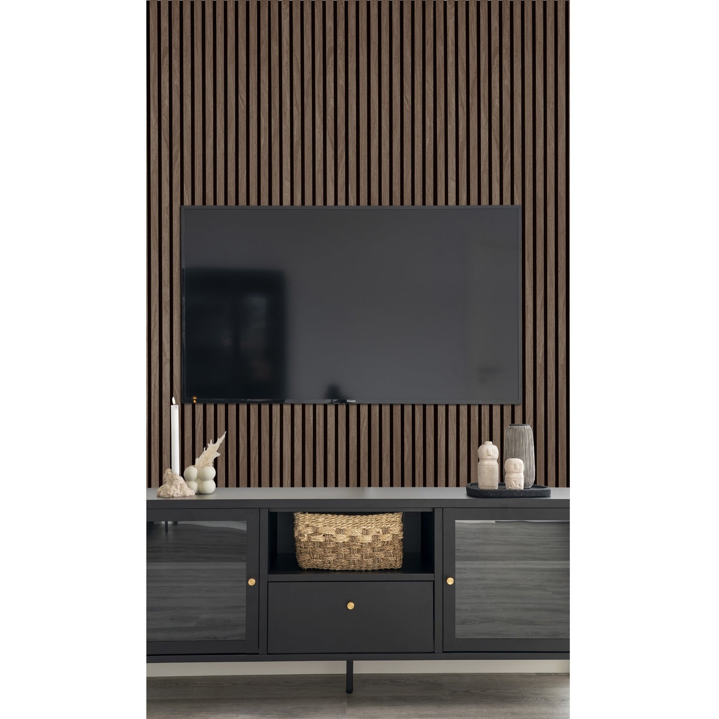 Akustikpanel - Akustikpanel, Træfiner, Valnød, Valnødlook 2400X600X22 Mm ⎮ Sæt af 2 stk. ⎮ 5713917031306 ⎮ 5550011