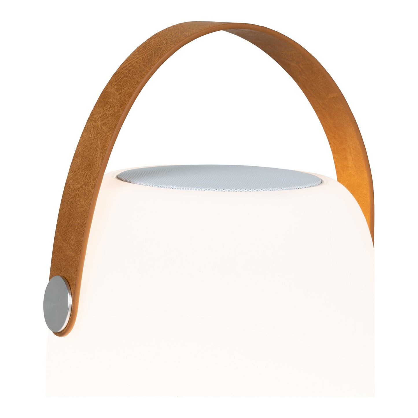 Cardiff Led Lampe - Lampe Med Læder Strop, Bluetooth Højtaler, Genopladelig, Hvid ⎮ 5713917028399 ⎮ 6405180