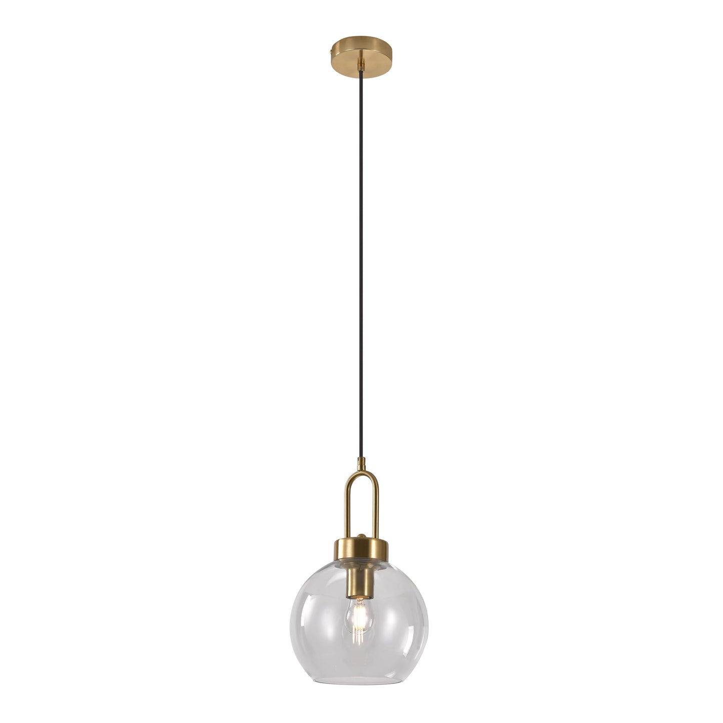 Luton Pendel - Pendel, Klar Glas, Messingfarvet Fatning, Kugleformet, Ø20 Cm ⎮ 5713917020522 ⎮ 6406100