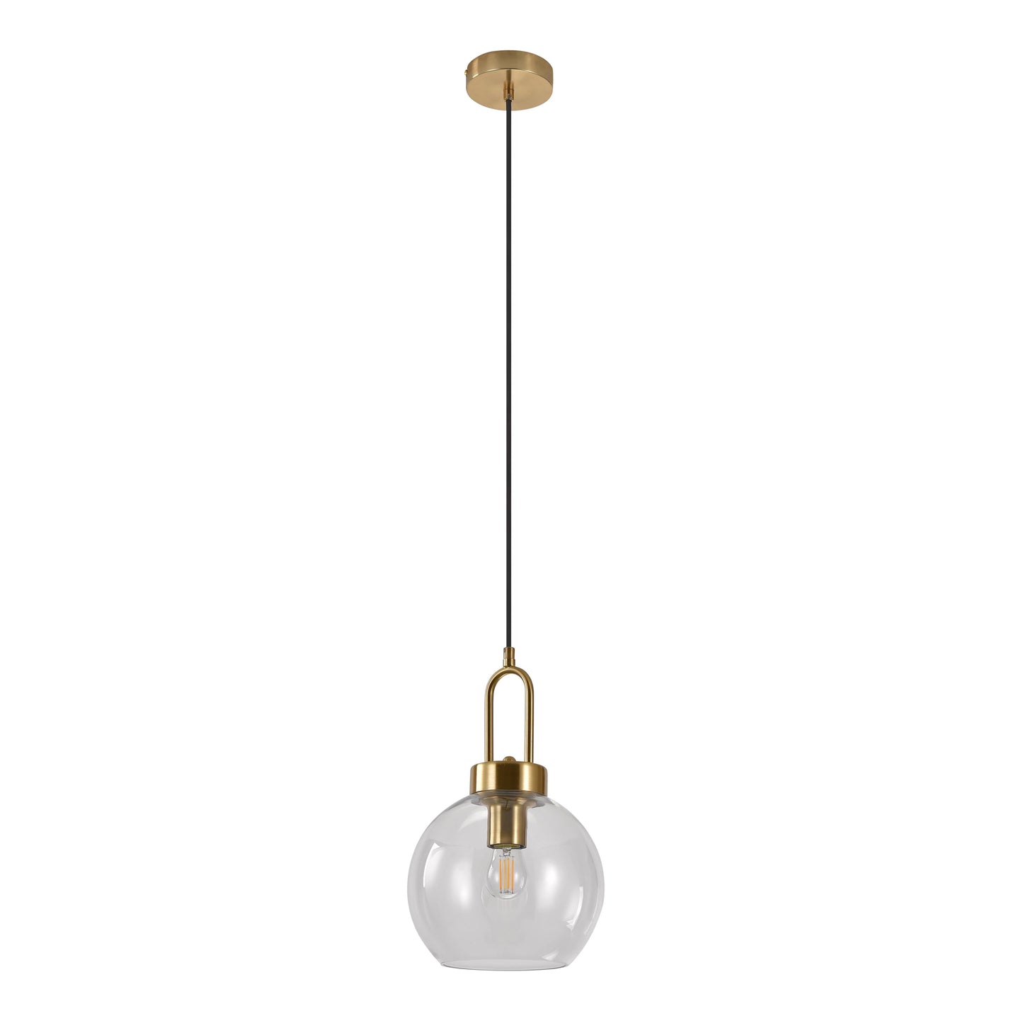 Luton Pendel - Pendel, Klar Glas, Messingfarvet Fatning, Kugleformet, Ø20 Cm ⎮ 5713917020522 ⎮ 6406100