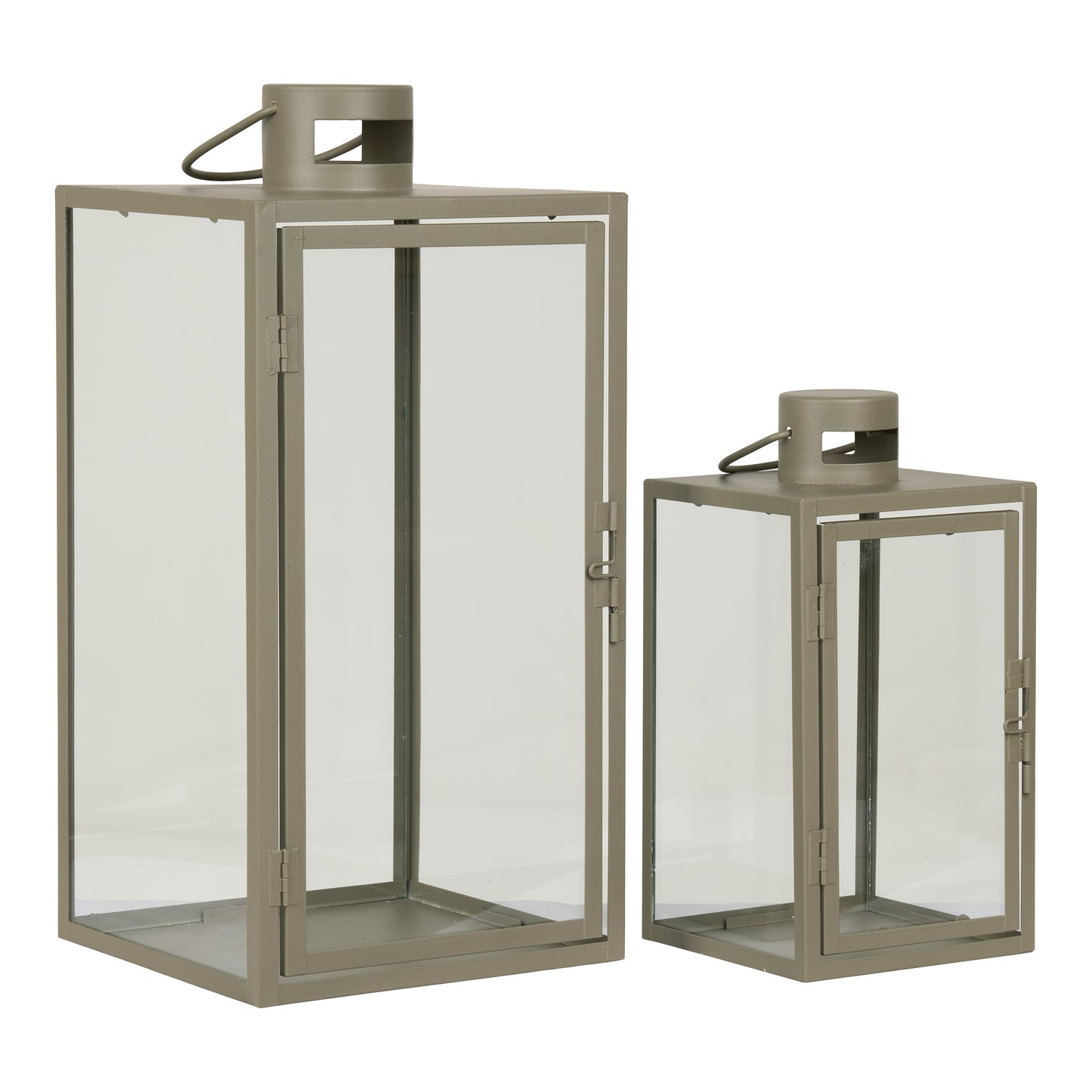Corfu Lanterner - Lanterner, Metal/Glas, Grøn, Sæt Af 2 ⎮ 5713917020379 ⎮ 6407521