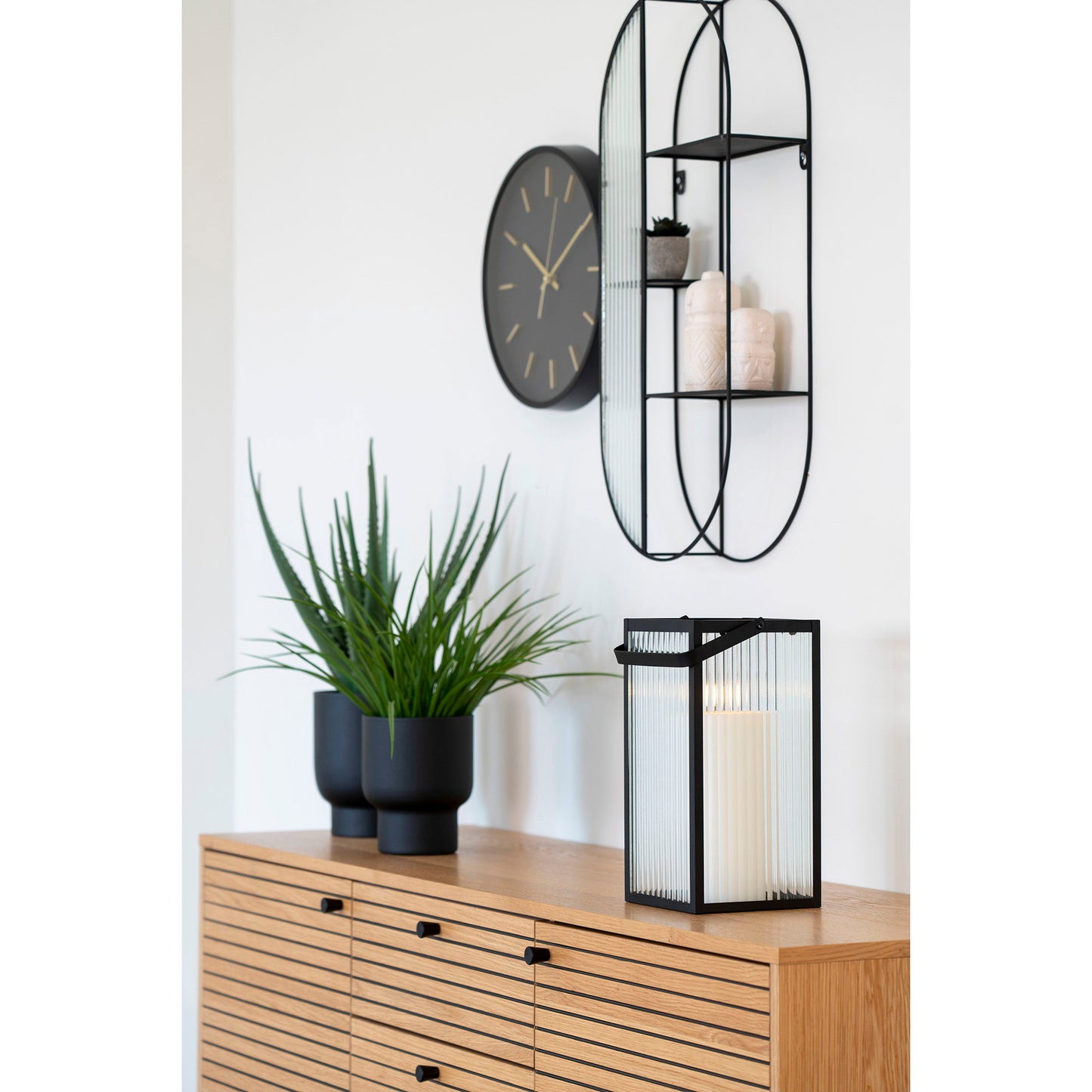 Almonte Lanterne - Lanterne, Metal/Glas, Sort ⎮ 5713917033218 ⎮ 6407526