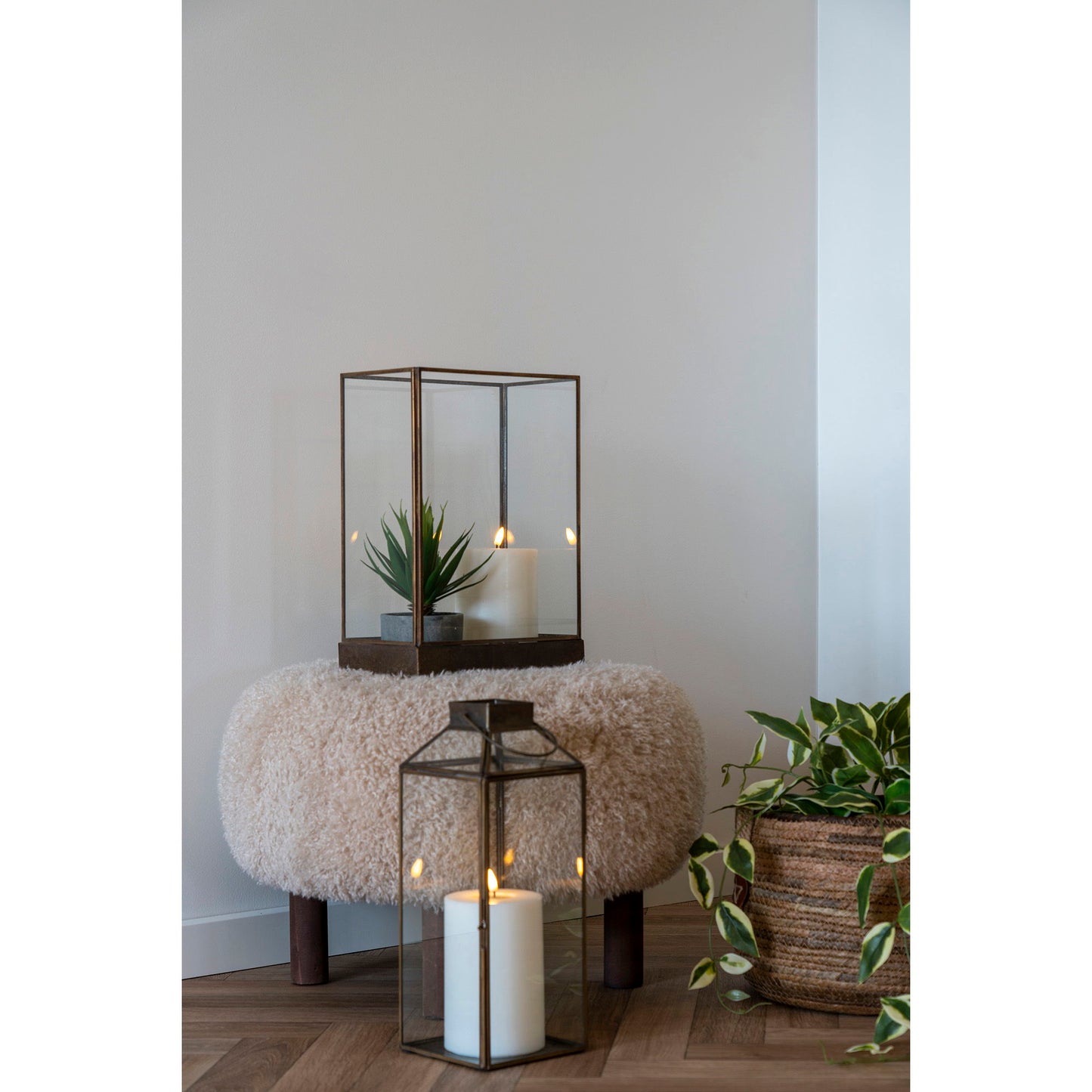 Manali Lanterne - Lanterne, Metal/Glas, Antik Messing Look ⎮ 5713917033492 ⎮ 6407527