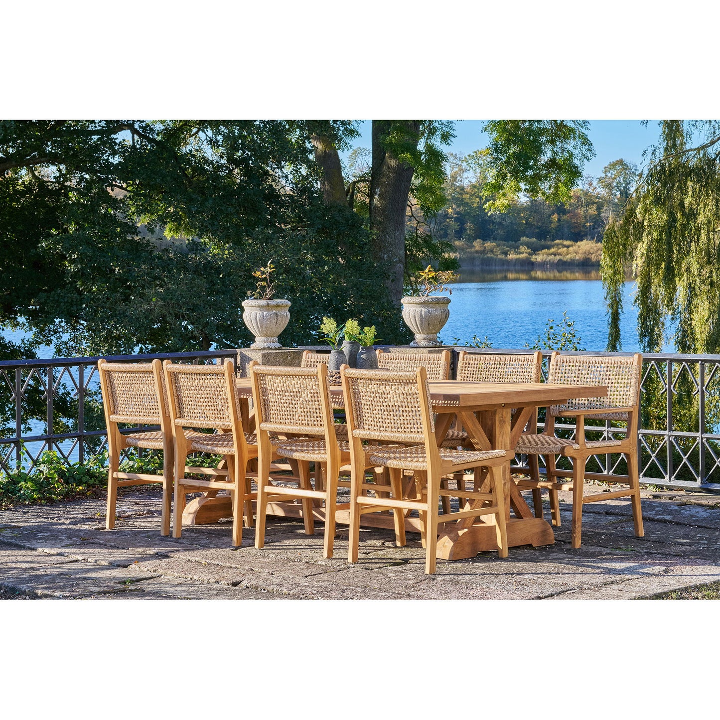 Volos Spisebord - Spisebord, Teak, Natur 100X240X75 Cm ⎮ 5713917027293 ⎮ 7001119