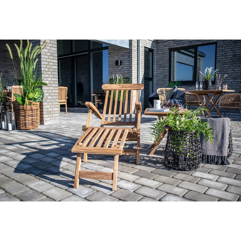Arrecife Dækstol - Dækstol Med Justerbar Ryg, Teak, Natur ⎮ 5713917006120 ⎮ 7001120