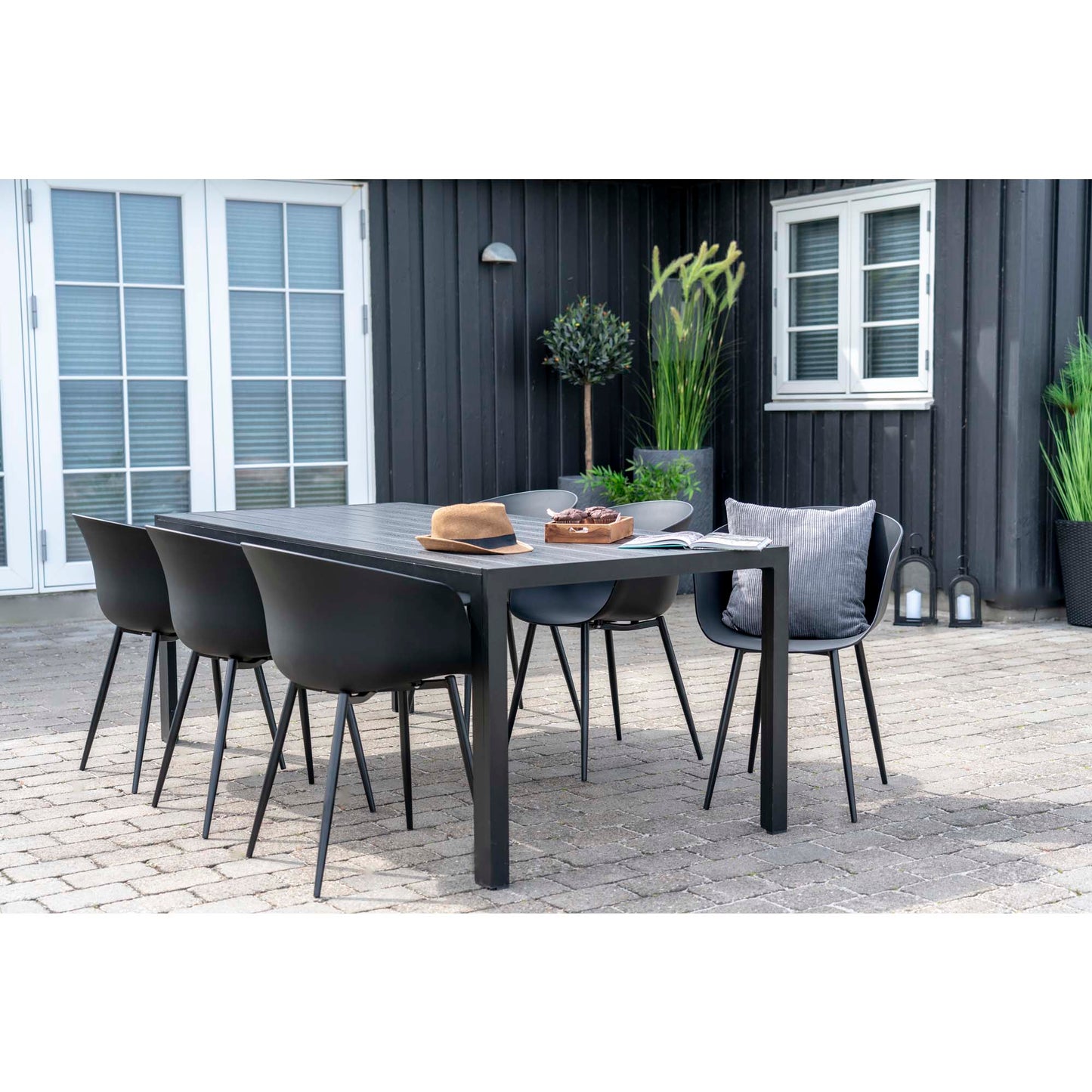 Roda Spisebordsstol - Spisebordsstol, Sort Med Sorte Ben ⎮ Sæt af 2 stk. ⎮ 5713917003914 ⎮ 7001125