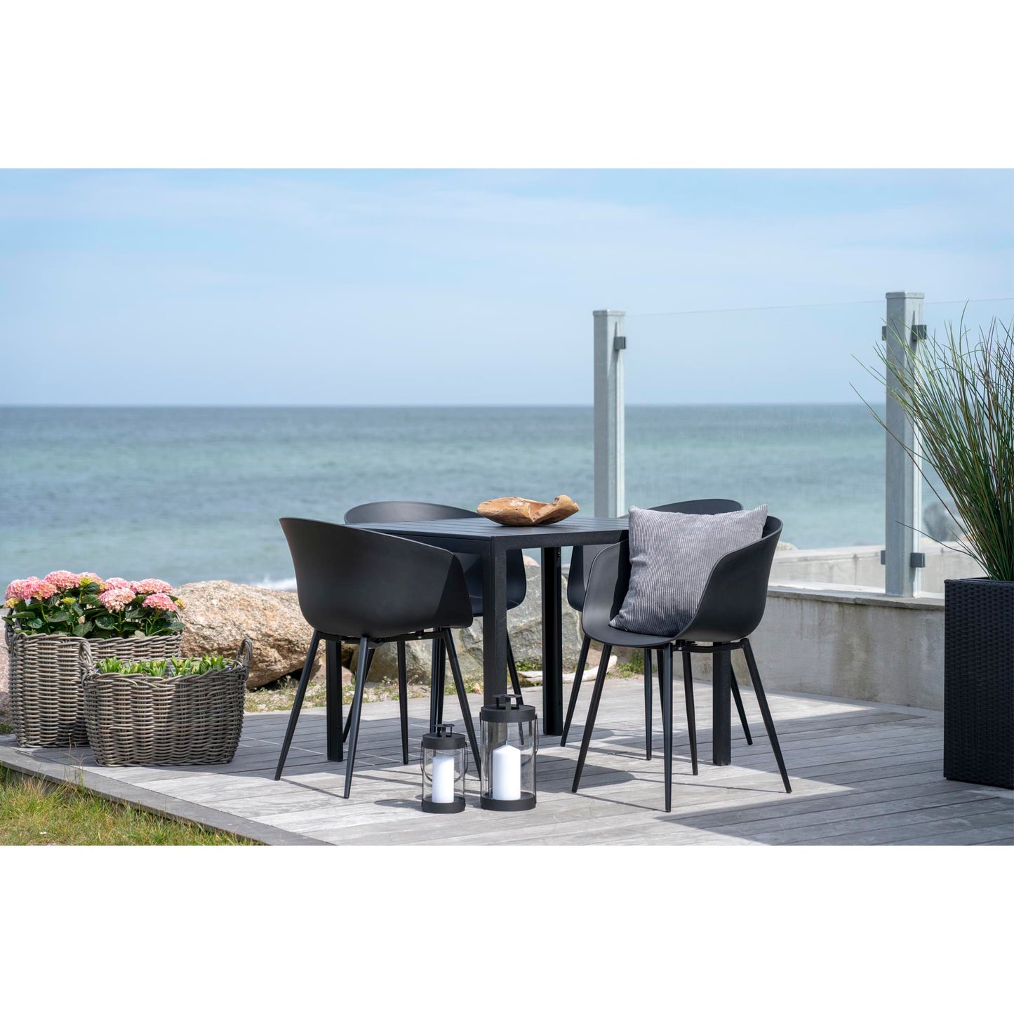 Roda Spisebordsstol - Spisebordsstol, Sort Med Sorte Ben ⎮ Sæt af 2 stk. ⎮ 5713917003914 ⎮ 7001125