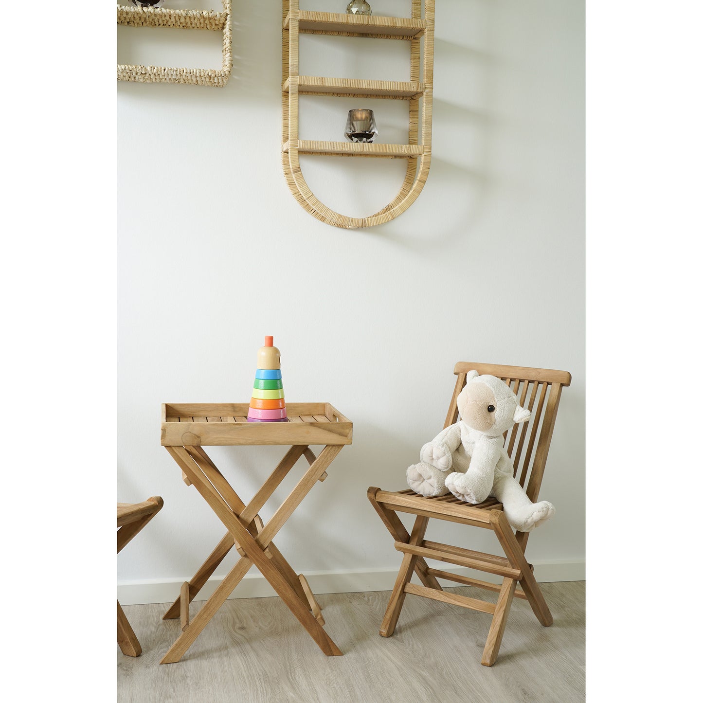 Toledo Børne Spisebordstol - Børne Spisebordstol, Teak, Natur ⎮ Sæt af 2 stk. ⎮ 0727431032720 ⎮ 7001135
