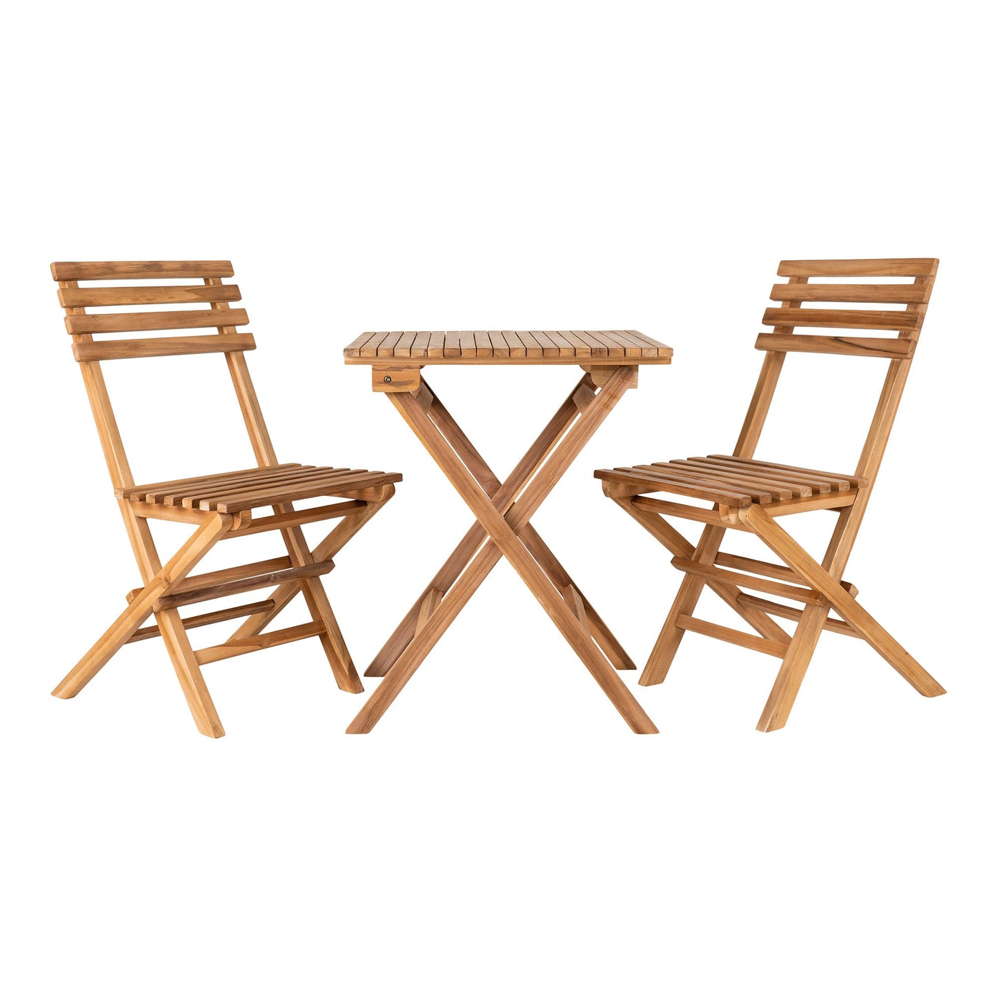 Cuenca Cafésæt - Cafésæt, 2 Stole Og 1 Bord, Teak, Natur ⎮ 5713917026500 ⎮ 7001142