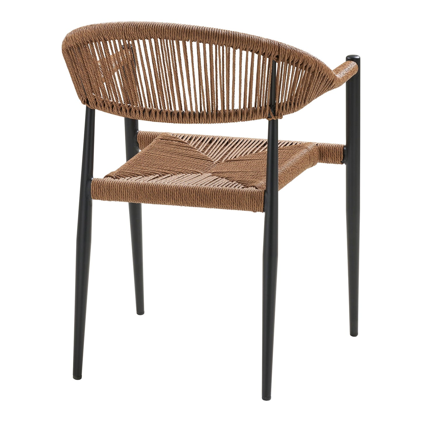 Canari Spisebordsstol - Spisebordsstol, Aluminium/Pe Rattan, Natur, Sort Stel ⎮ Sæt af 2 stk. ⎮ 5713917034635 ⎮ 7001175