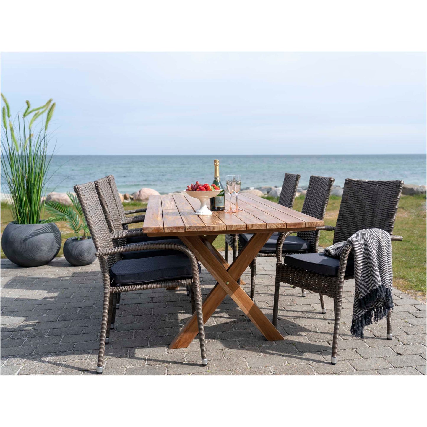 Murcia Spisebord - Spisebord, Teak, Natur 200X90X75 Cm ⎮ 5713917009459 ⎮ 7501090