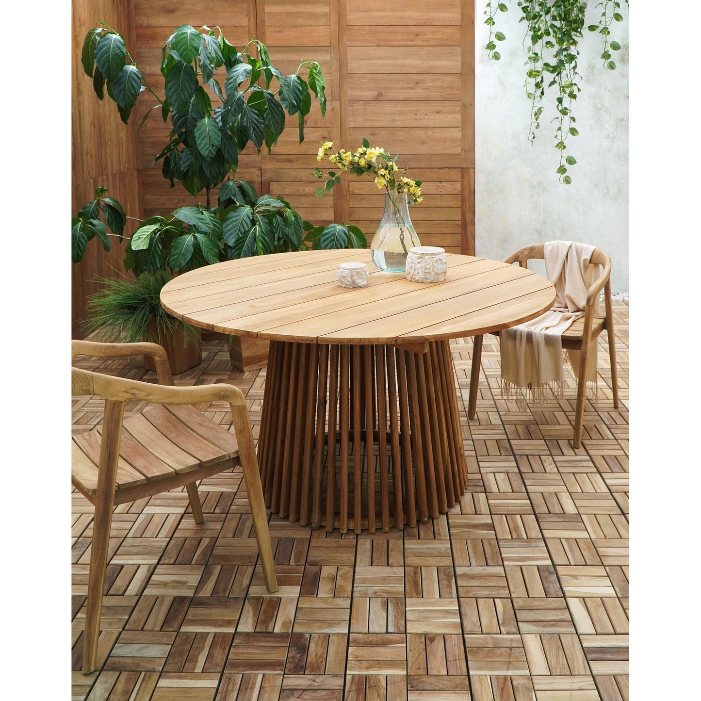 Lorca Spisebord - Spisebord, Teak, Natur Ø120X75 Cm ⎮ 5713917024988 ⎮ 7501095