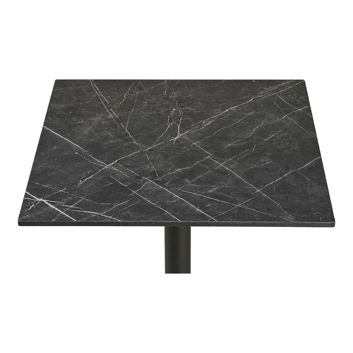Cafébord - Cafébord, Marmor Look Bordplade, Mørkegrå, Sorte Ben, Aluminium 60X60X73 Cm ⎮ 5713917038572 ⎮ 7501181