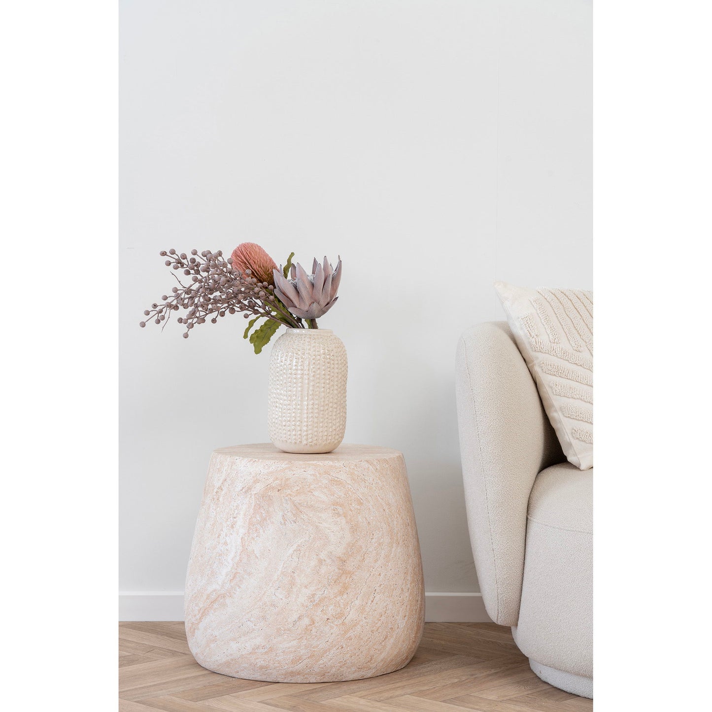 Bonn Sidebord - Sidebord, Fiberclay, Natur Ø47,5X41 Cm ⎮ 5713917034383 ⎮ 7521005
