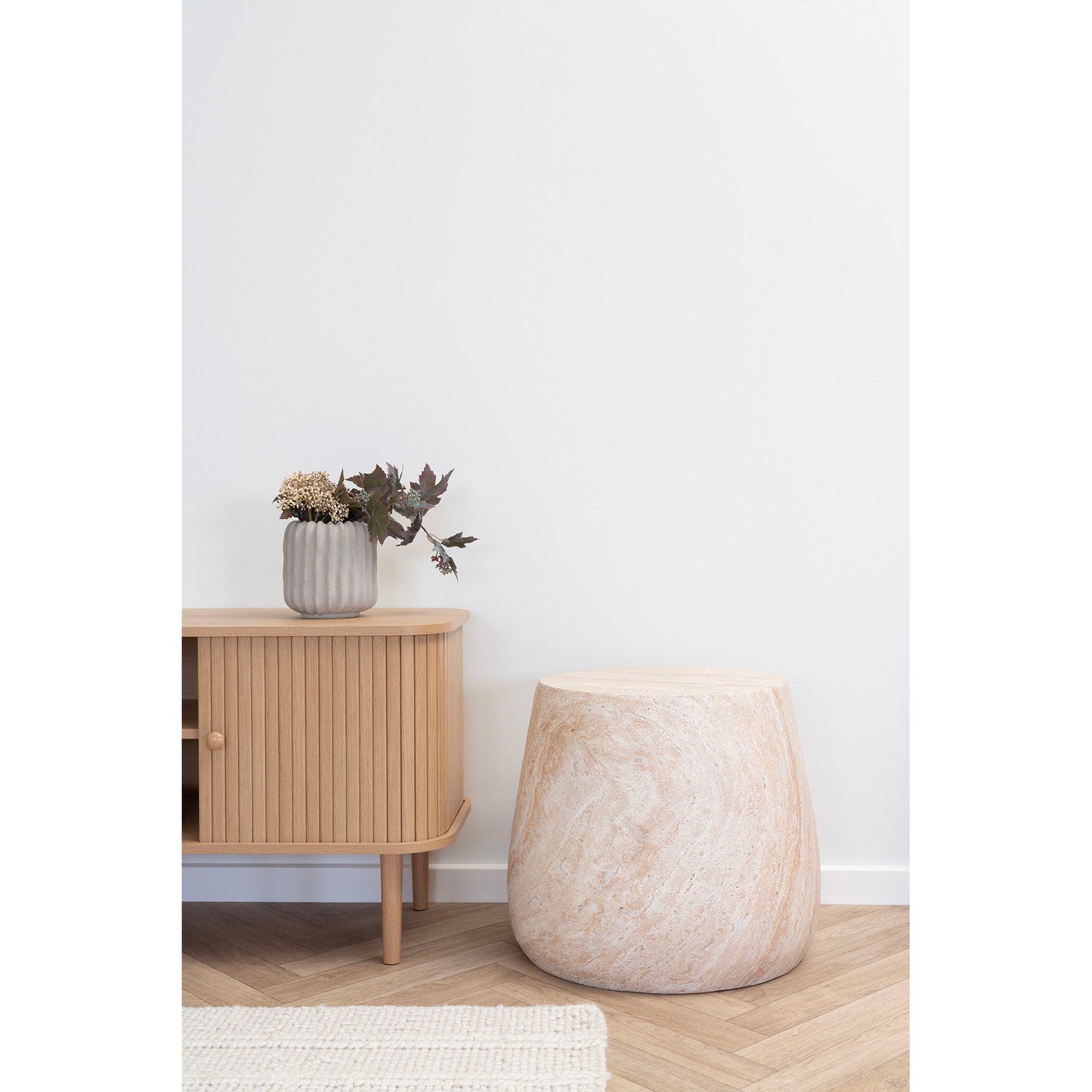 Bonn Sidebord - Sidebord, Fiberclay, Natur Ø47,5X41 Cm ⎮ 5713917034383 ⎮ 7521005