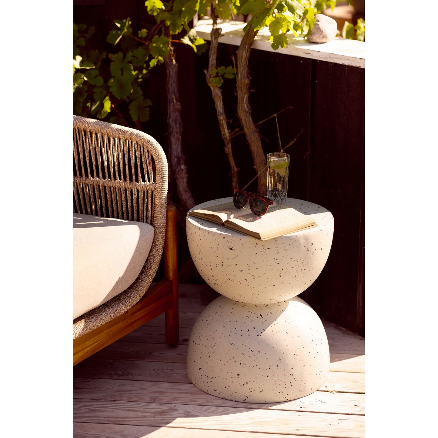 Bonita Sidebord - Sidebord, Fiberclay, Terrazzo Look Ø40X45 ⎮ 5713917043095 ⎮ 7521010