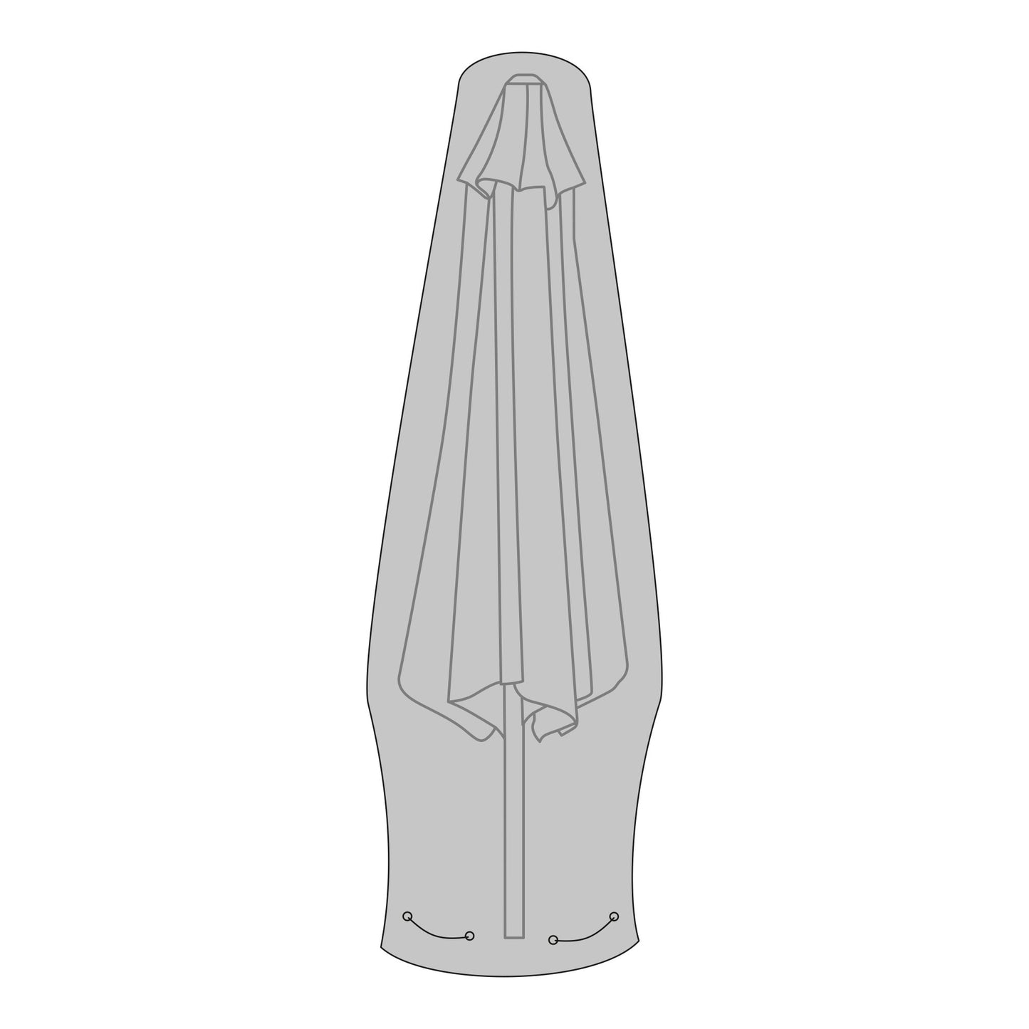 Luksus Overtræk - Luksus Overtræk Til Markedsparasol, 210G/M2 600D Polyester Pu Behandlet, Vandafvisende, Sort ⎮ 5713917026661 ⎮ 7701080