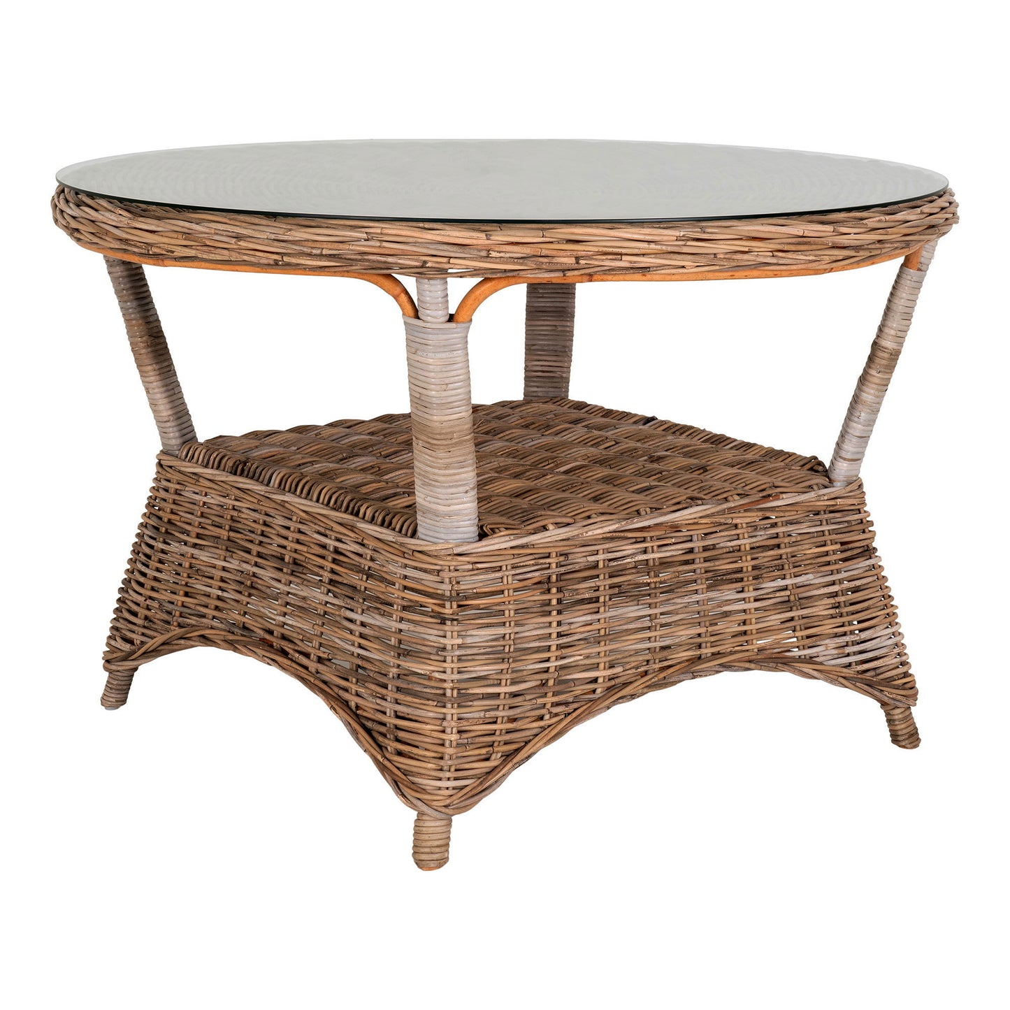 Larisa Havemøbelsæt - Larisa Havebord Ø120 Cm Og 4 Larisa Havestole, Grå ⎮ 5713917032358 ⎮ 7774100-S