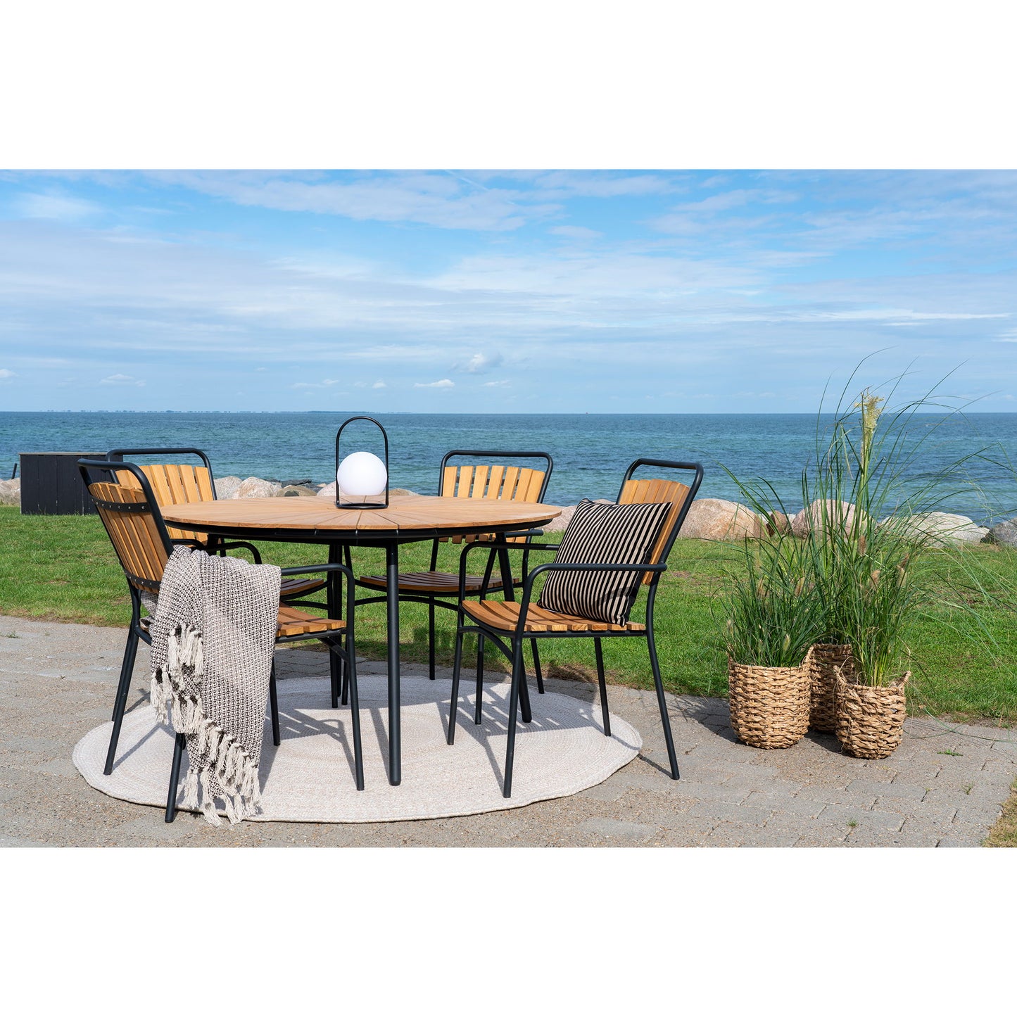 Cleveland Spisebordsstol - Spisebordsstol, Teak Med Sort Stel ⎮ Sæt af 4 stk. ⎮ 5713917026265 ⎮ 7801170