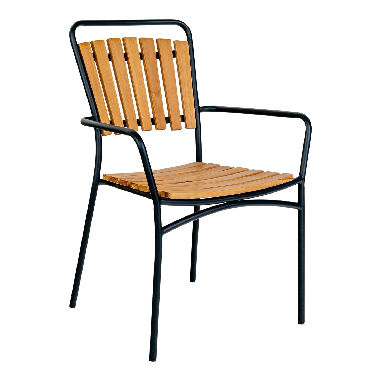 Cleveland Spisebordsstol - Spisebordsstol, Teak Med Sort Stel ⎮ Sæt af 4 stk. ⎮ 5713917026265 ⎮ 7801170