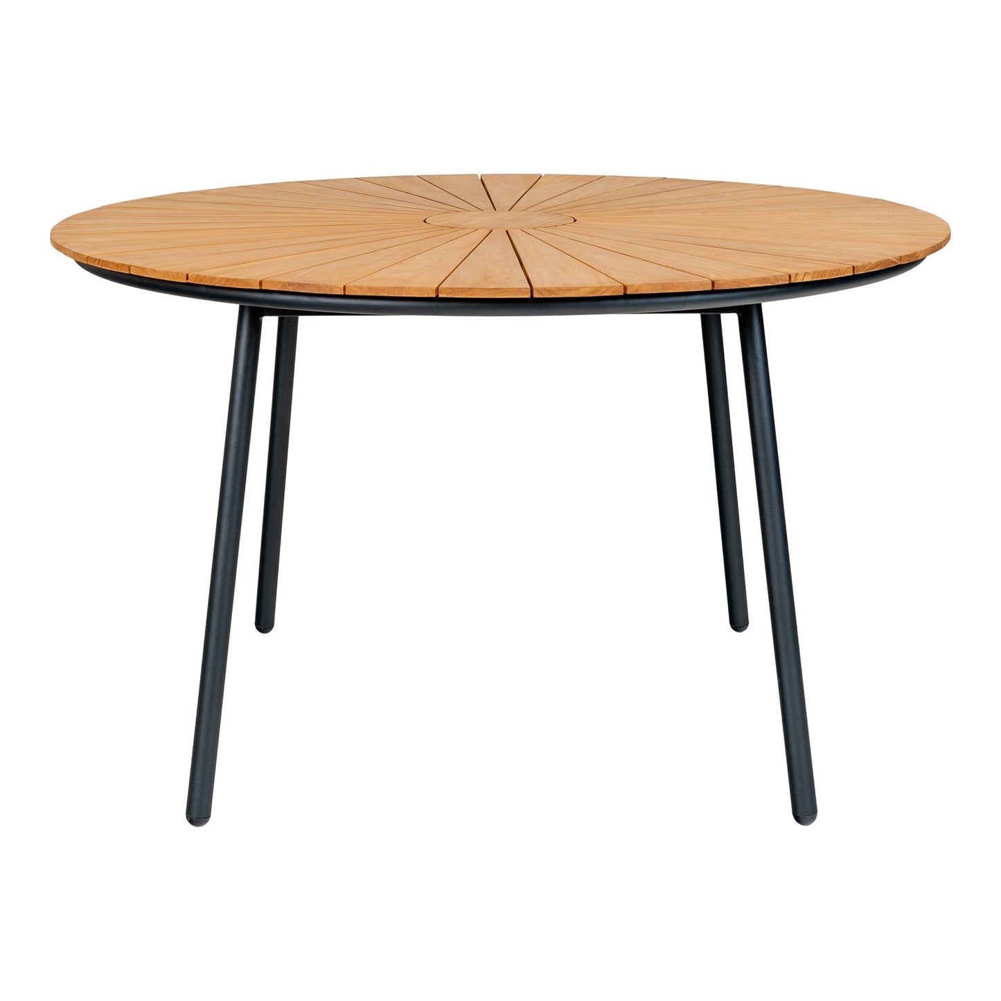 Cleveland Spisebord - Spisebord, Teak Bordplade, Natur, Sorte Ben Ø130X74 Cm ⎮ 5713917026272 ⎮ 7801180