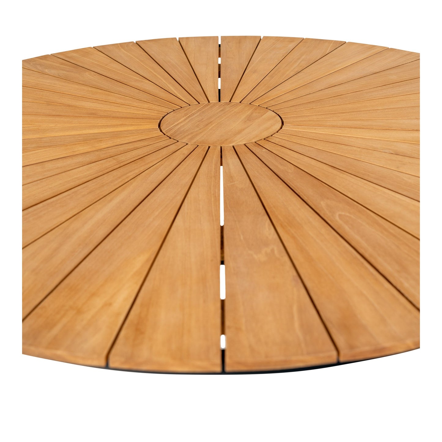 Cleveland Spisebord - Spisebord, Teak Bordplade, Natur, Sorte Ben Ø130X74 Cm ⎮ 5713917026272 ⎮ 7801180
