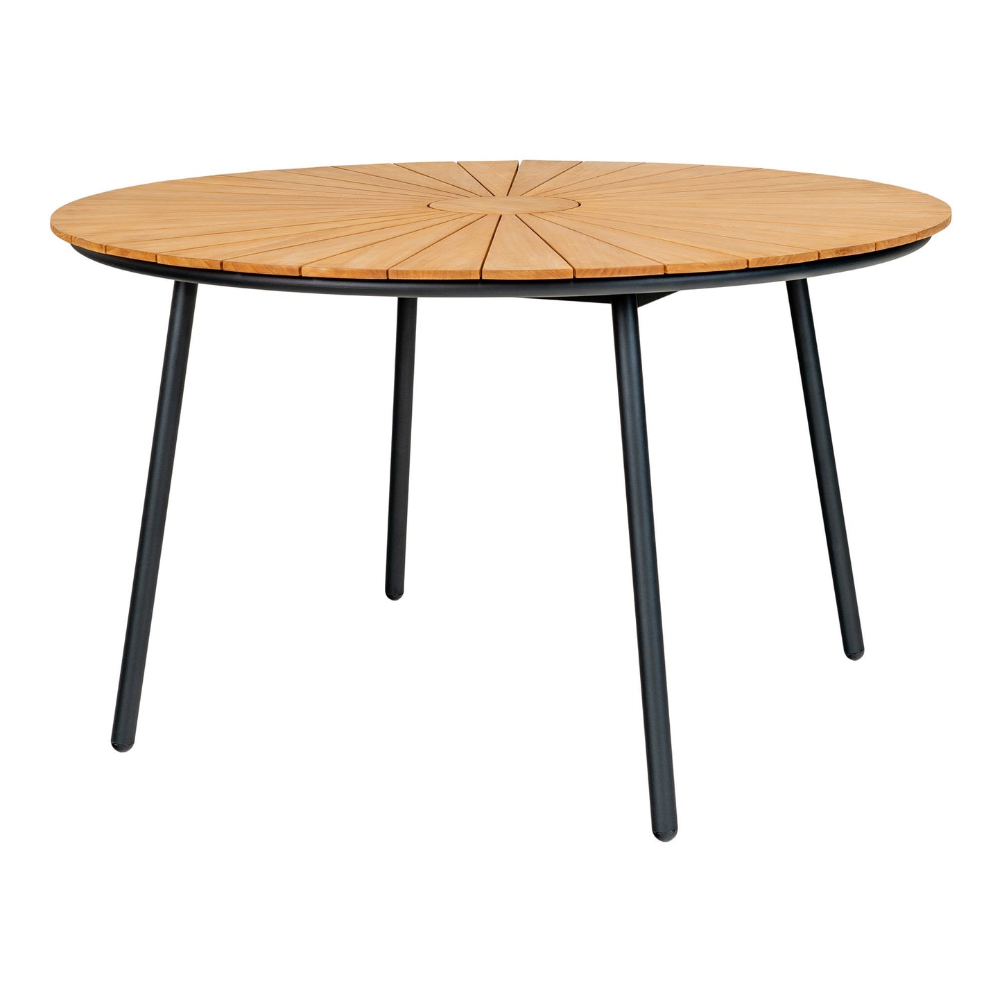 Cleveland Spisebord - Spisebord, Teak Bordplade, Natur, Sorte Ben Ø130X74 Cm ⎮ 5713917026272 ⎮ 7801180