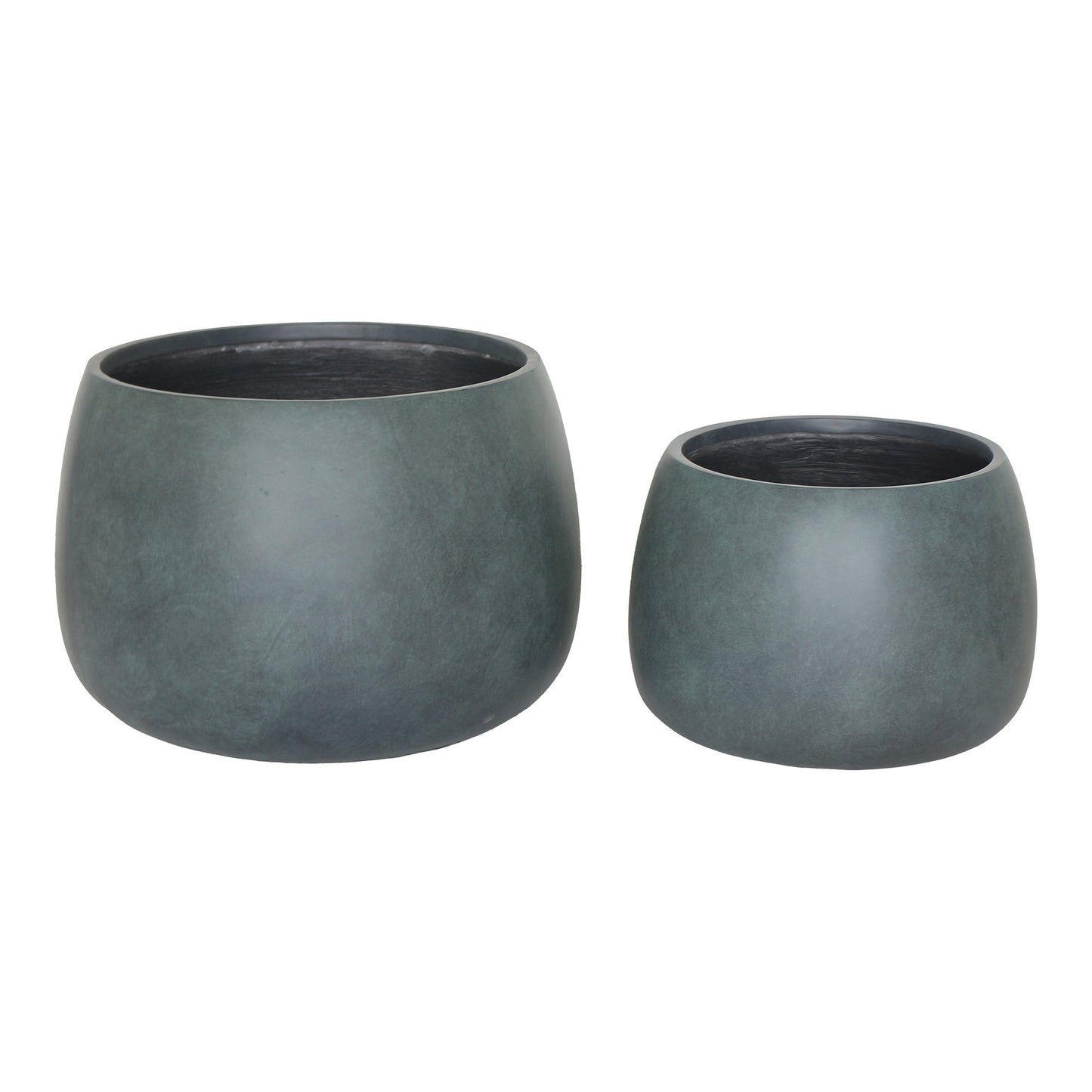 Stanbury Krukker - Krukker, Fiberclay, Drænhul I Bunden, Sort/Grøn Sæt Af 2 ⎮ 5713917028740 ⎮ 9001154