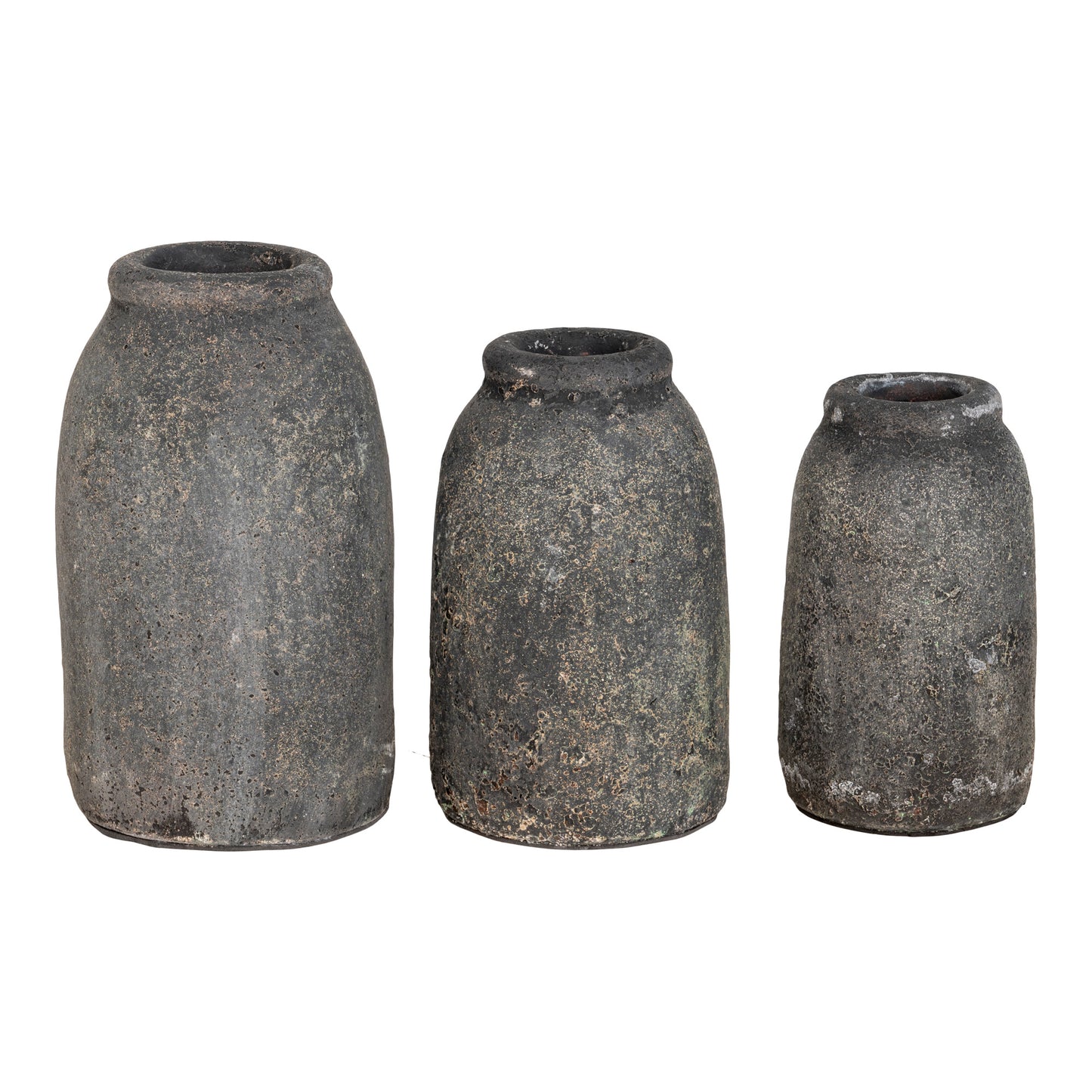 Velas Dekorationsvaser - Dekorationsvaser, Terracotta, Mørkegrå, Sæt Af 3 ⎮ 5713917015436 ⎮ 9001530