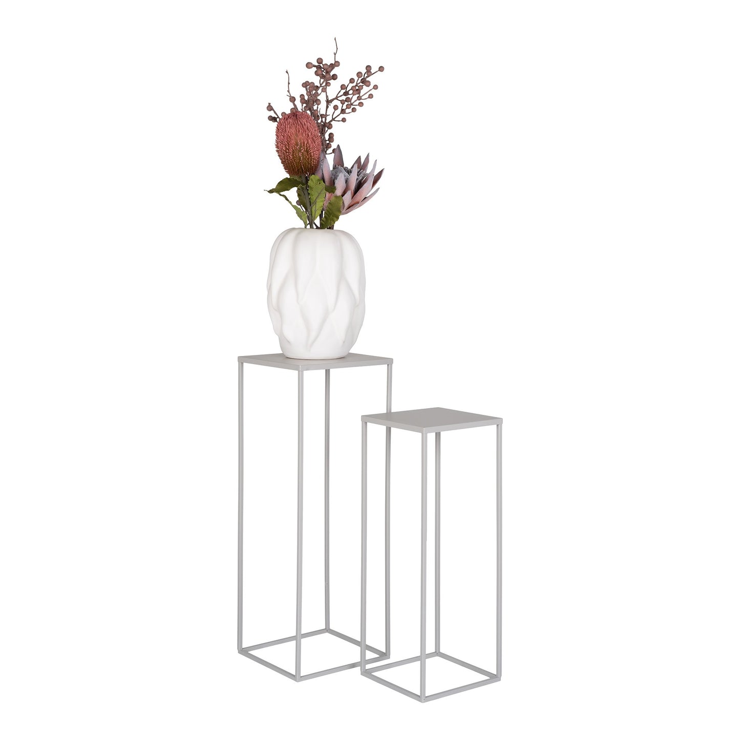 Beja Blomsteropsats - Blomsteropsats, Stål, Grå, Sæt Af 2 ⎮ 5713917026456 ⎮ 9201025
