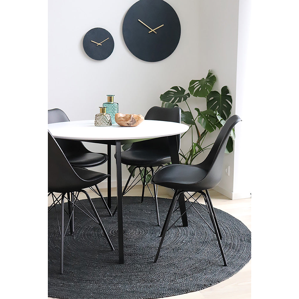 Oslo Spisebordsstol - Spisebordsstol, Sort Med Sorte Ben ⎮ Sæt af 2 stk. ⎮ 5713917002955 ⎮ 1001001 