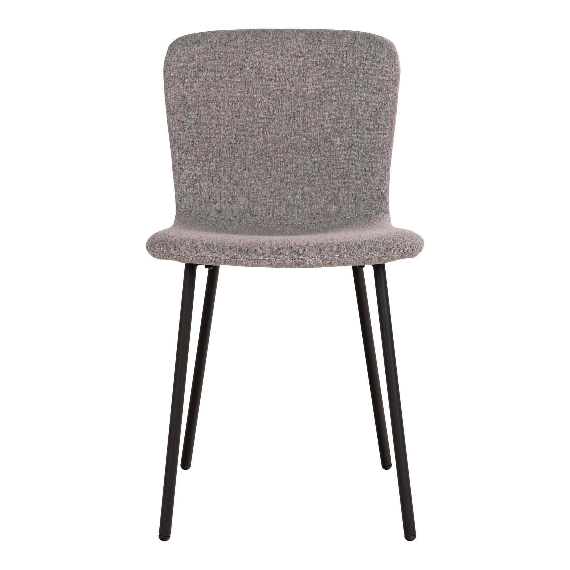 Halden Spisebordsstol - Spisebordsstol, Lysegrå Med Sorte Ben ⎮ Sæt af 2 stk. ⎮ 5713917025275 ⎮ 1001106 