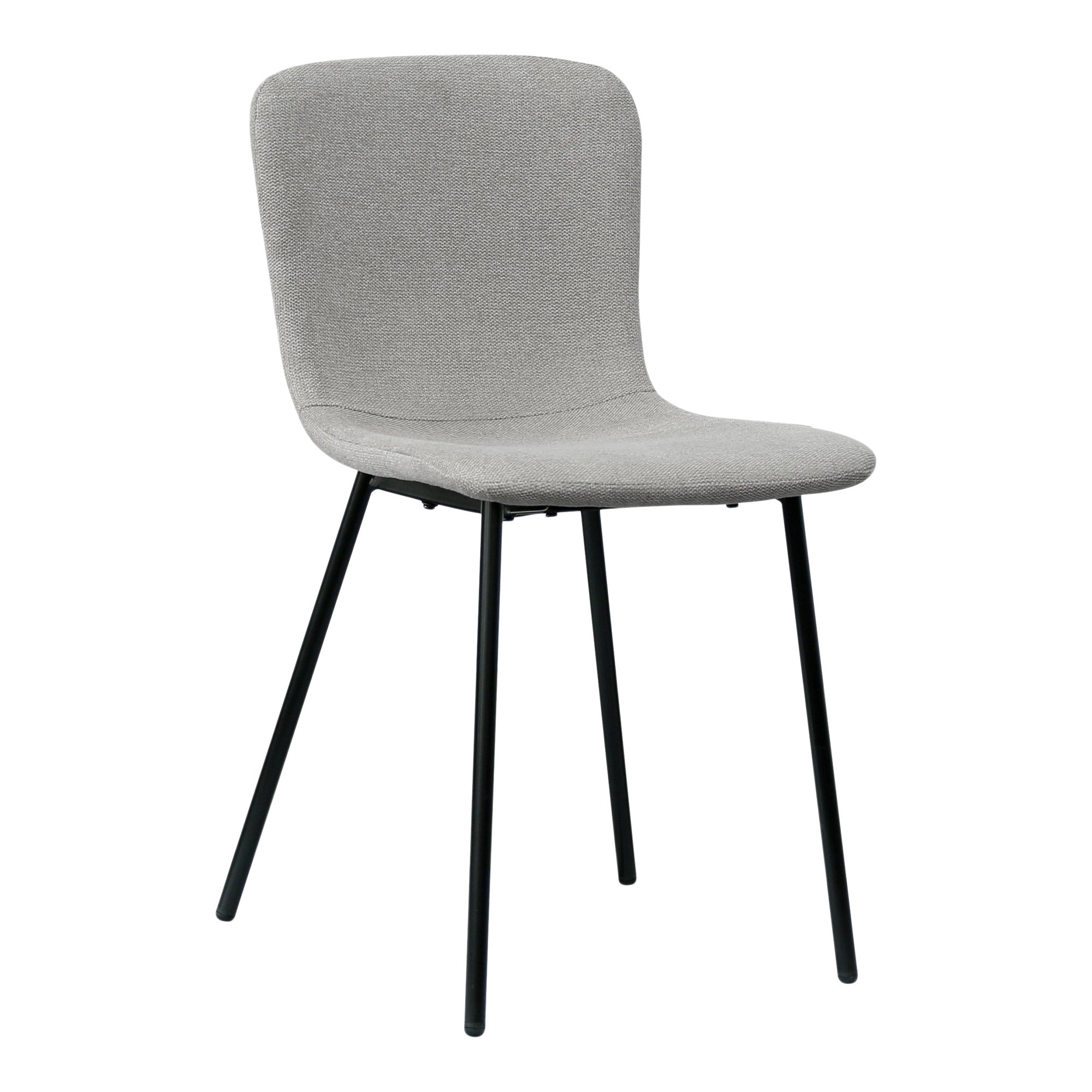 Halden Spisebordsstol - Spisebordsstol, Lysegrå Med Sorte Ben, Hn1275 ⎮ Sæt af 2 stk. ⎮ 5713917025275 ⎮ 1001106 