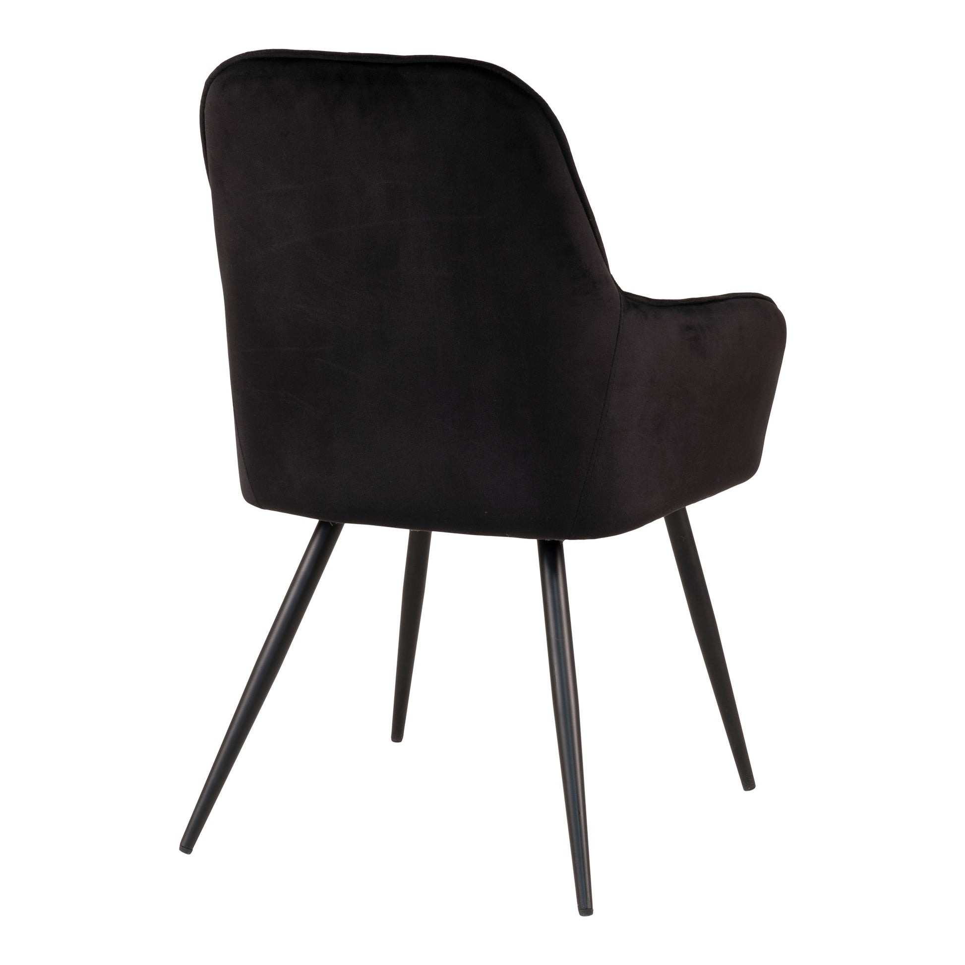 Harbo Spisebordsstol - Spisebordsstol, Velour, Sort, Sorte Ben, Hn1207 ⎮ Sæt af 2 stk. ⎮ 5713917017676 ⎮ 1001159 