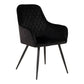 Harbo Spisebordsstol - Spisebordsstol, Velour, Sort, Sorte Ben, Hn1207 ⎮ Sæt af 2 stk. ⎮ 5713917017676 ⎮ 1001159 
