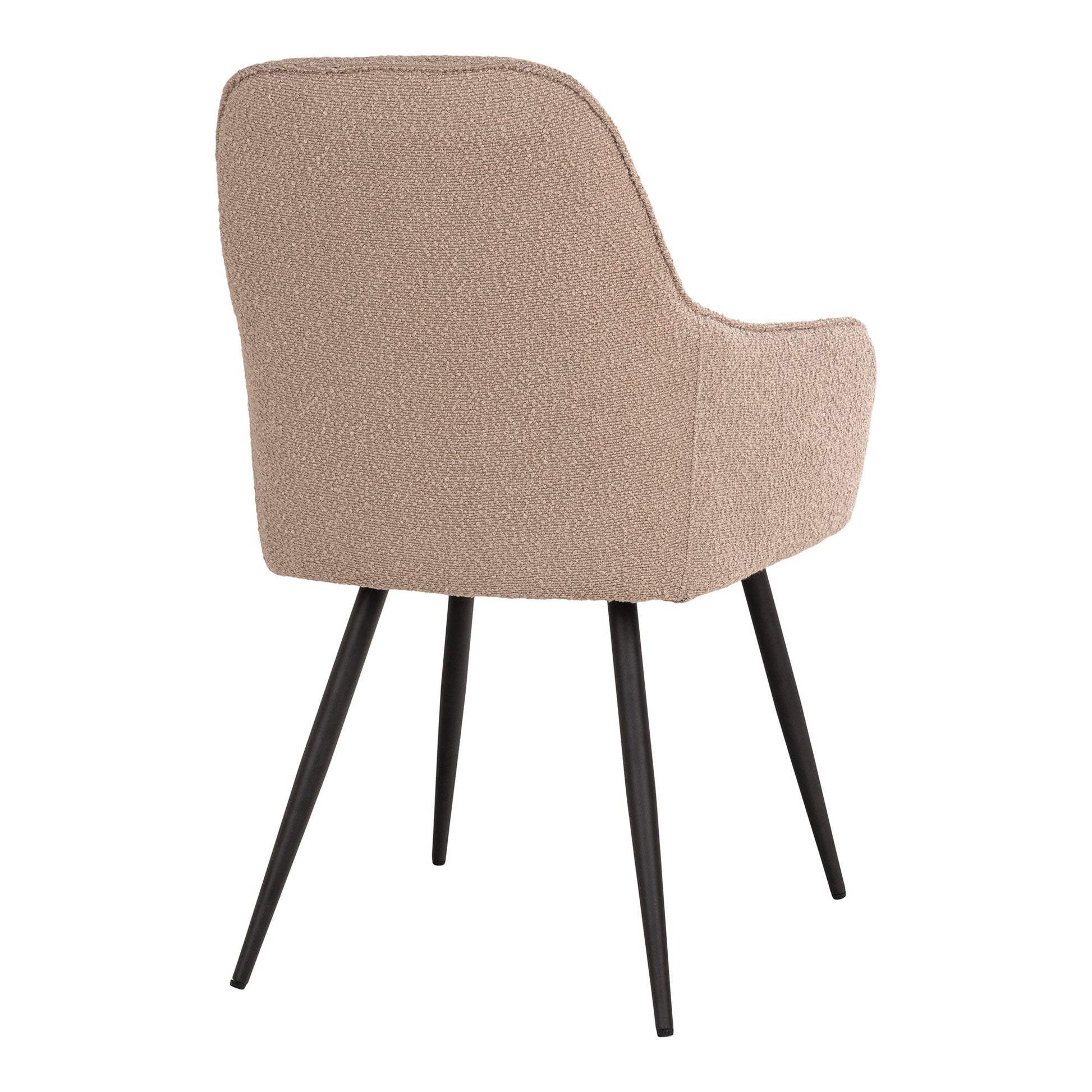 Harbo Spisebordsstol - Spisebordsstol, Bouclé, Beige, Sorte Ben, Hn1233 ⎮ Sæt af 2 stk. ⎮ 5713917025299 ⎮ 1001164 