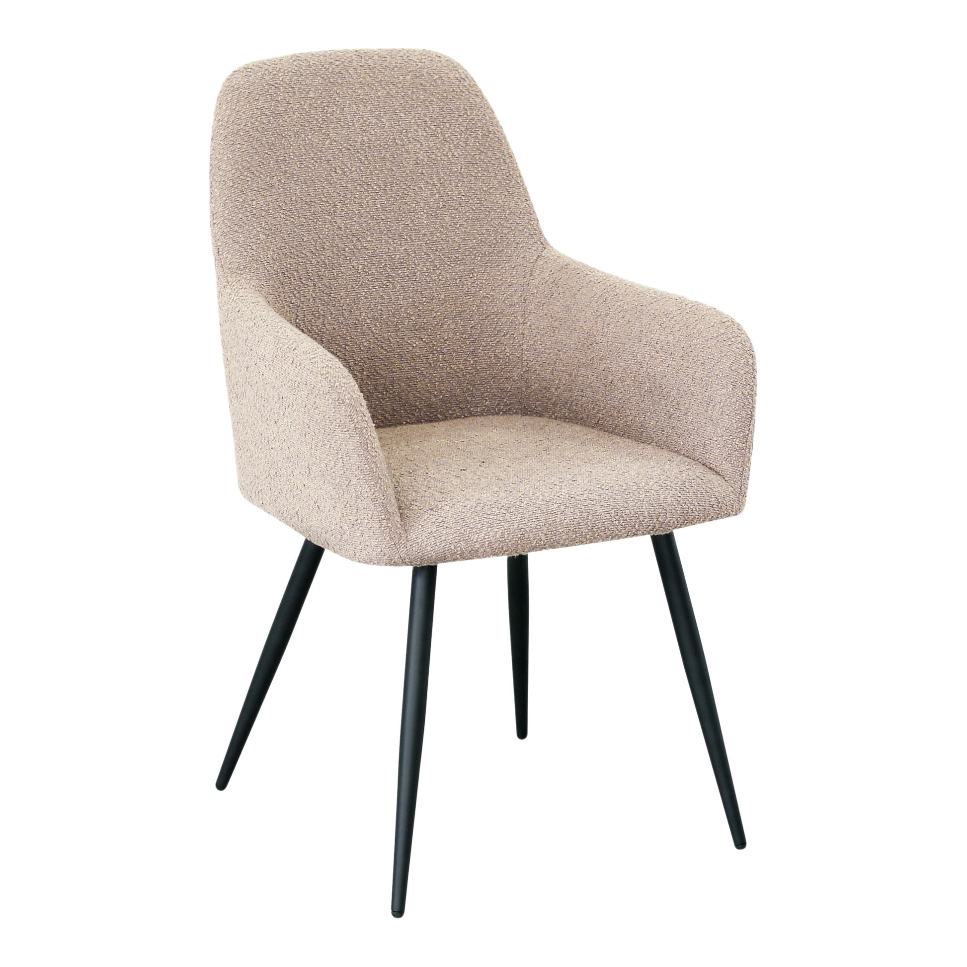 Harbo Spisebordsstol - Spisebordsstol, Bouclé, Beige, Sorte Ben, Hn1233 ⎮ Sæt af 2 stk. ⎮ 5713917025299 ⎮ 1001164 