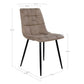 Middelfart Spisebordsstol - Spisebordsstol, Microfiber, Lysebrun, Sorte Ben, Hn1281 ⎮ Sæt af 2 stk. ⎮ 5713917000425 ⎮ 1001190 